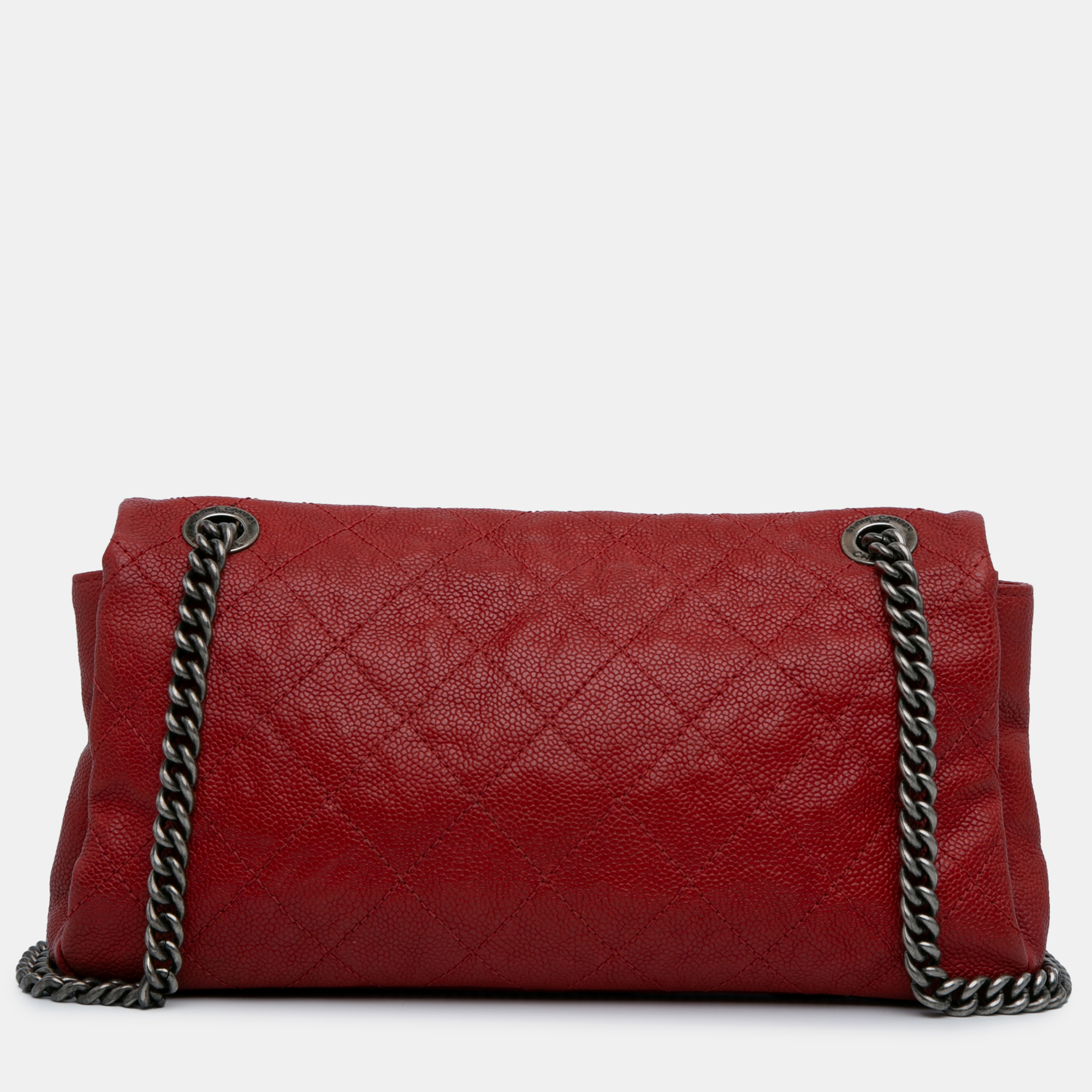 Chanel Red Caviar Quilted Simply CC Flap Bag