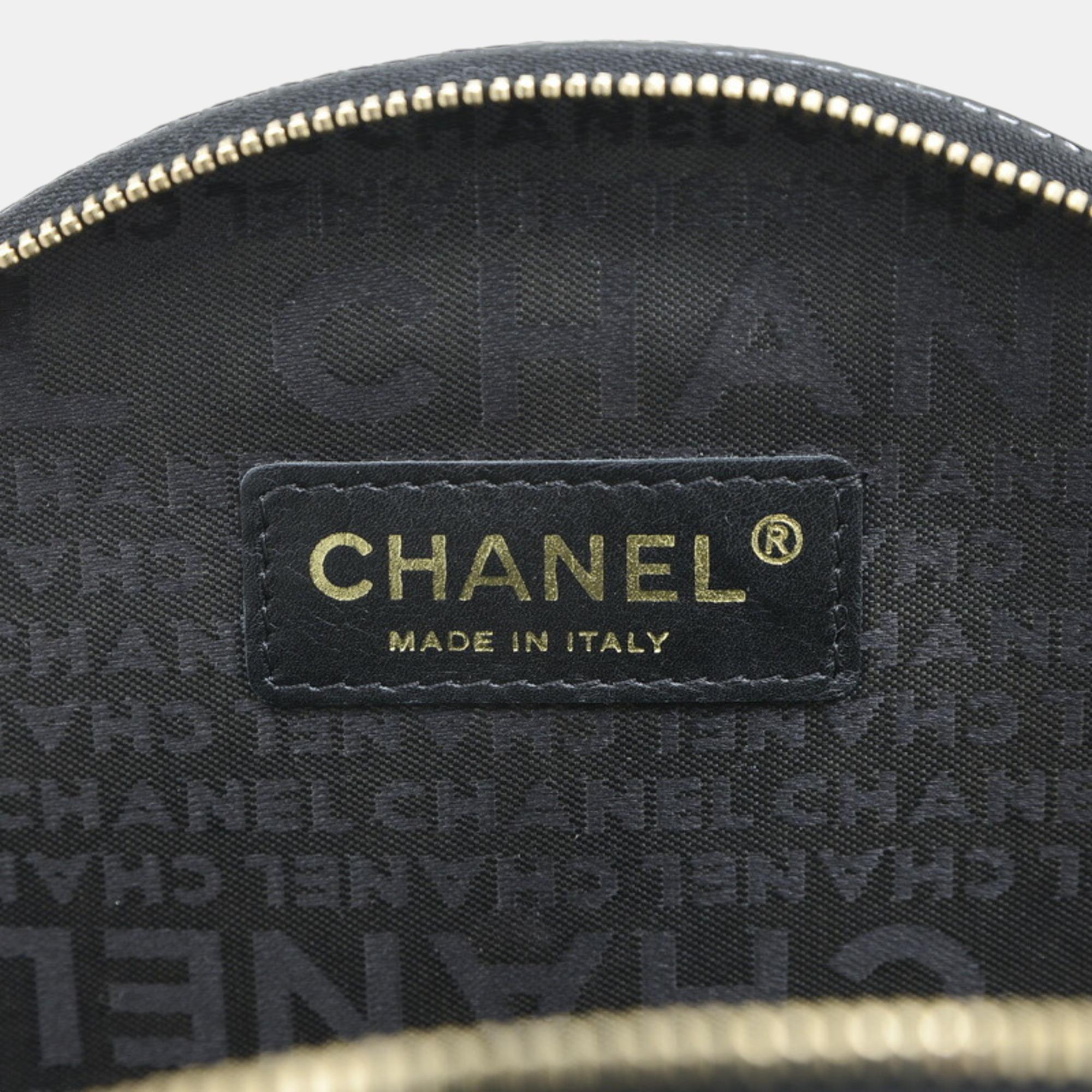 Chanel Black Red Patent Leather Record Chain Bag