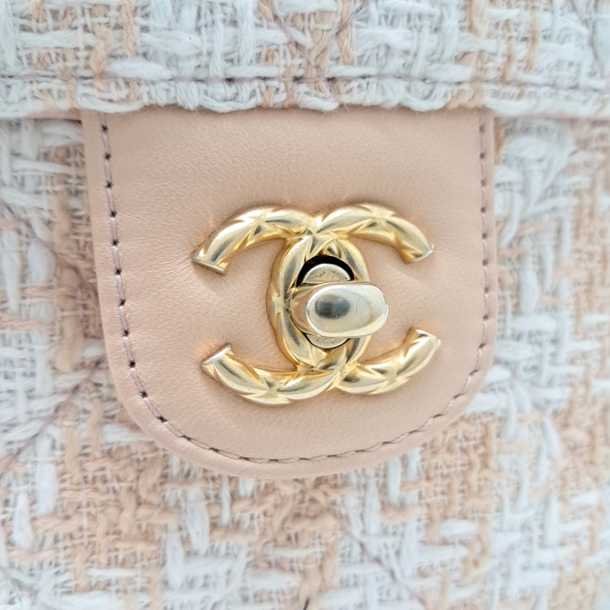 Chanel Tweed Top Handle Bag