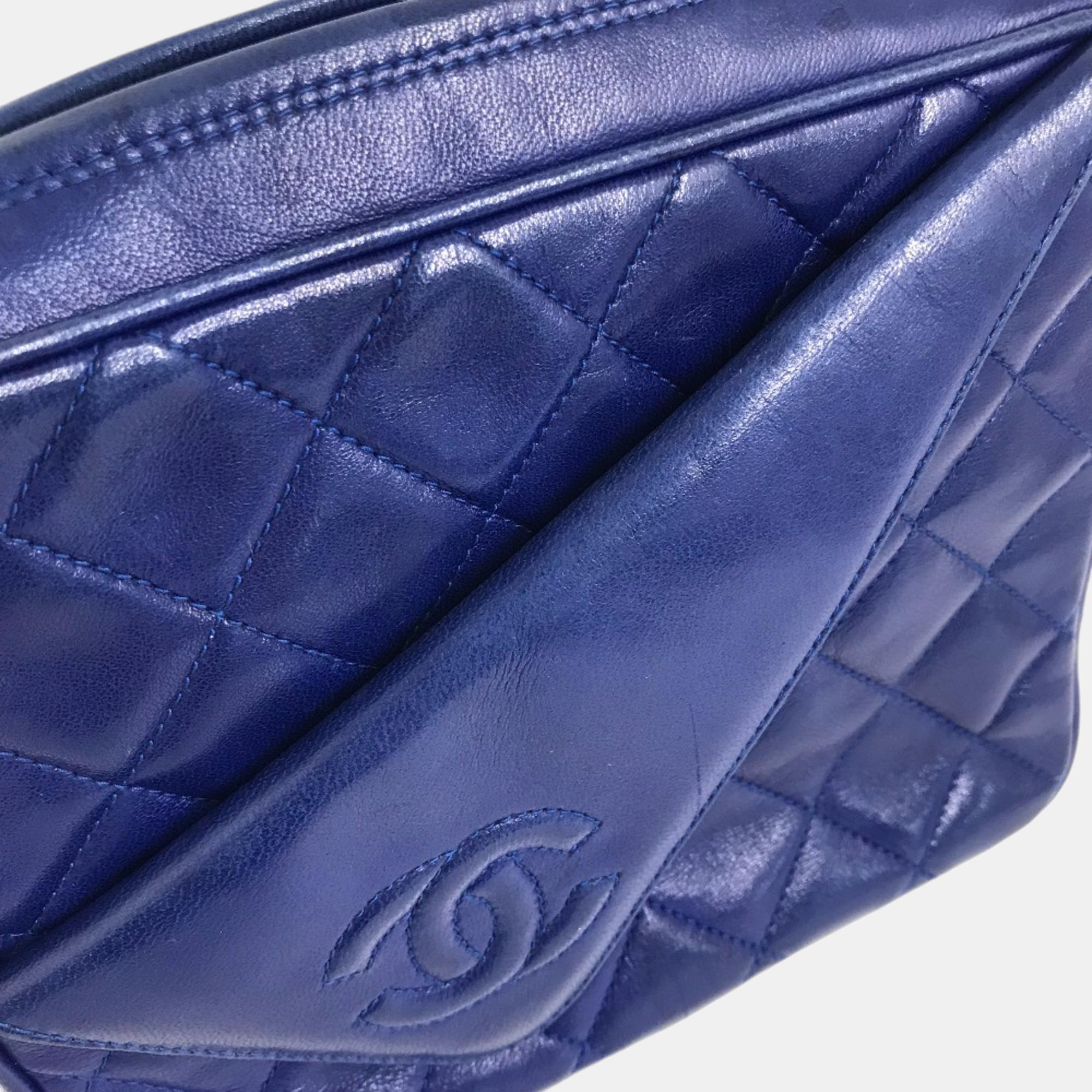 Chanel Blue CC Mark CC Shawl Shoulder Bag