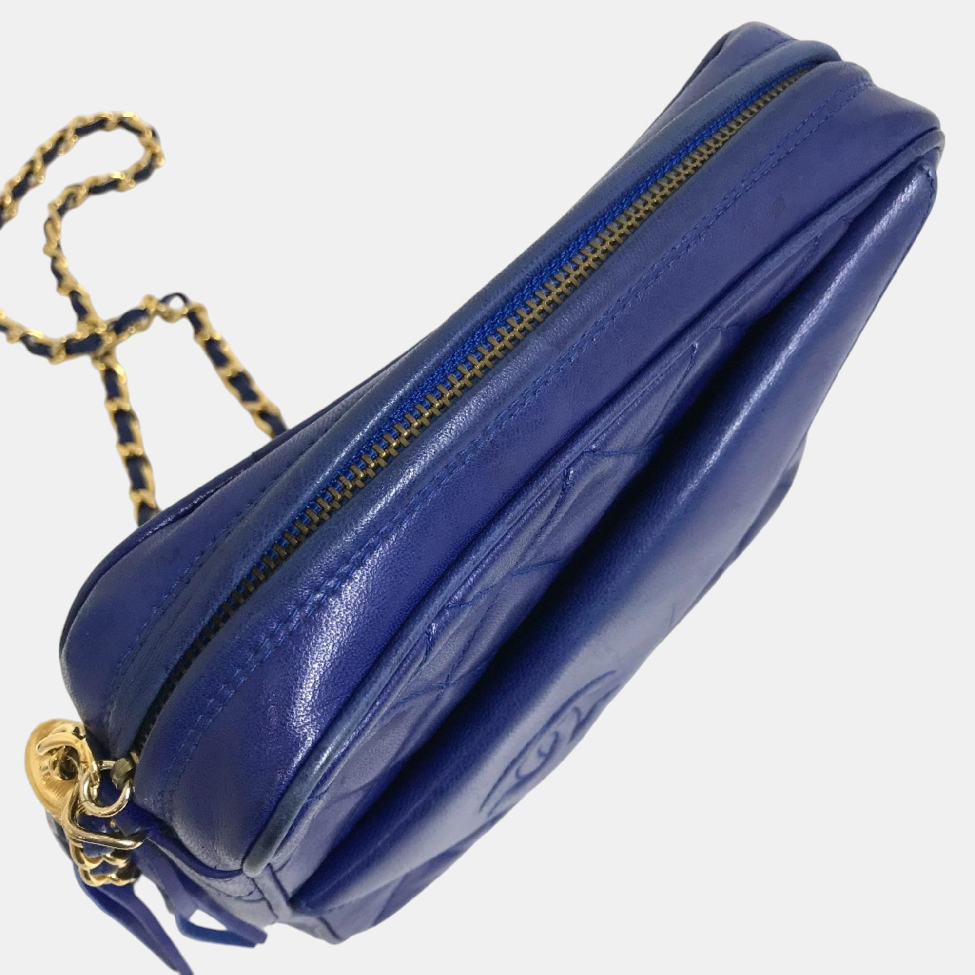 Chanel Blue CC Mark CC Shawl Shoulder Bag