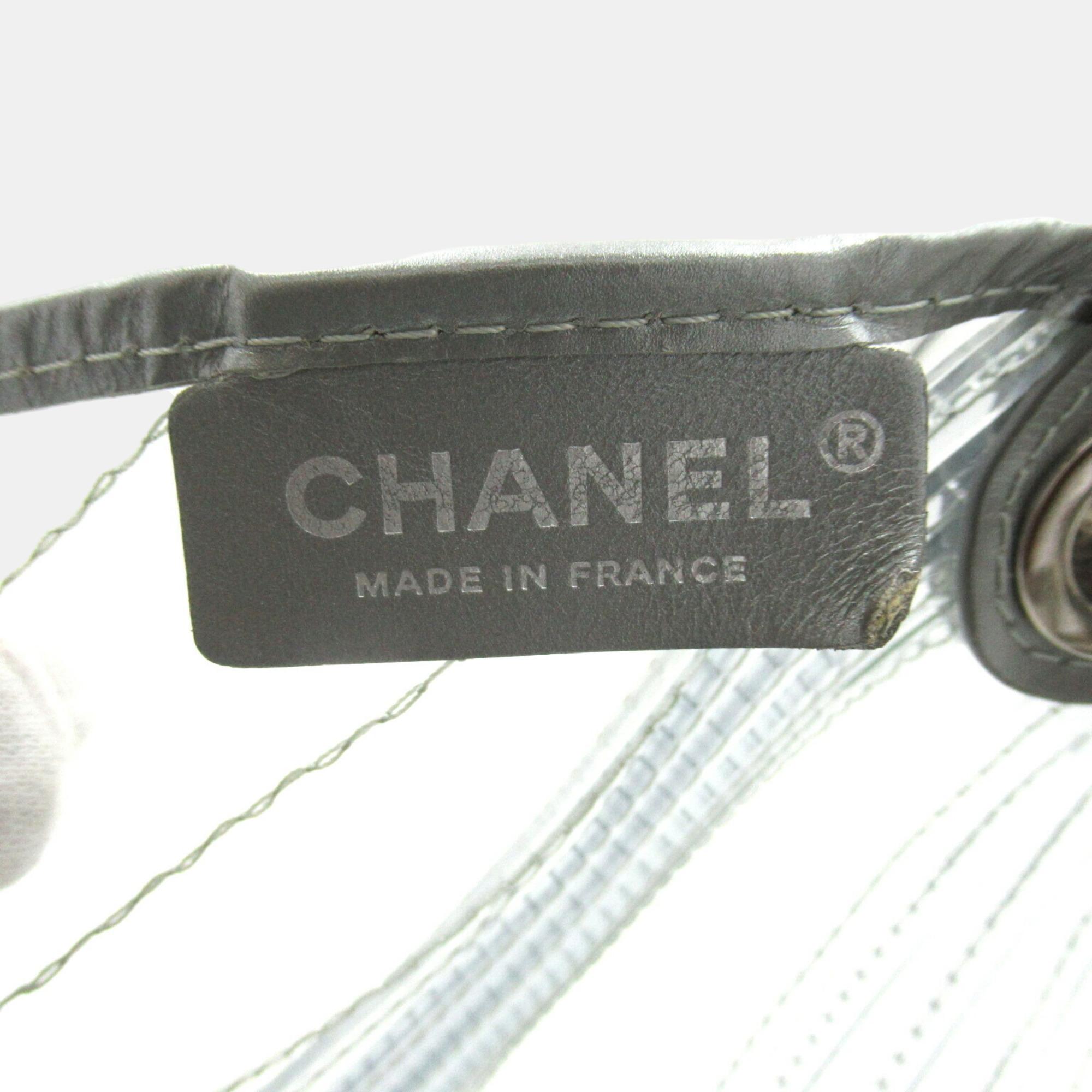 Chanel Silver Vinyl Chain Shoulder Bag