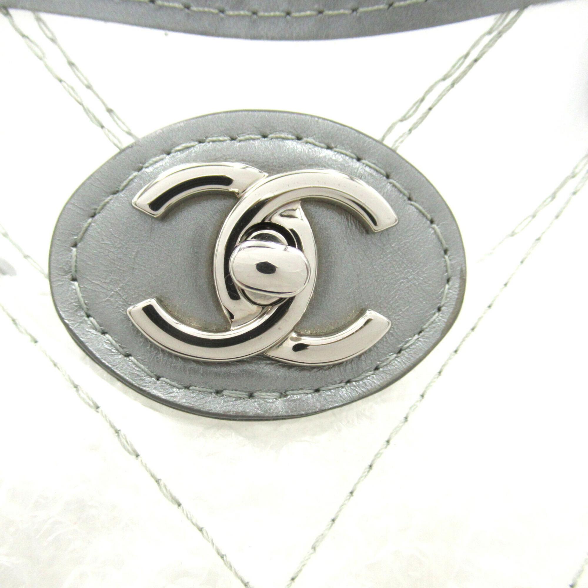 Chanel Silver Vinyl Chain Shoulder Bag