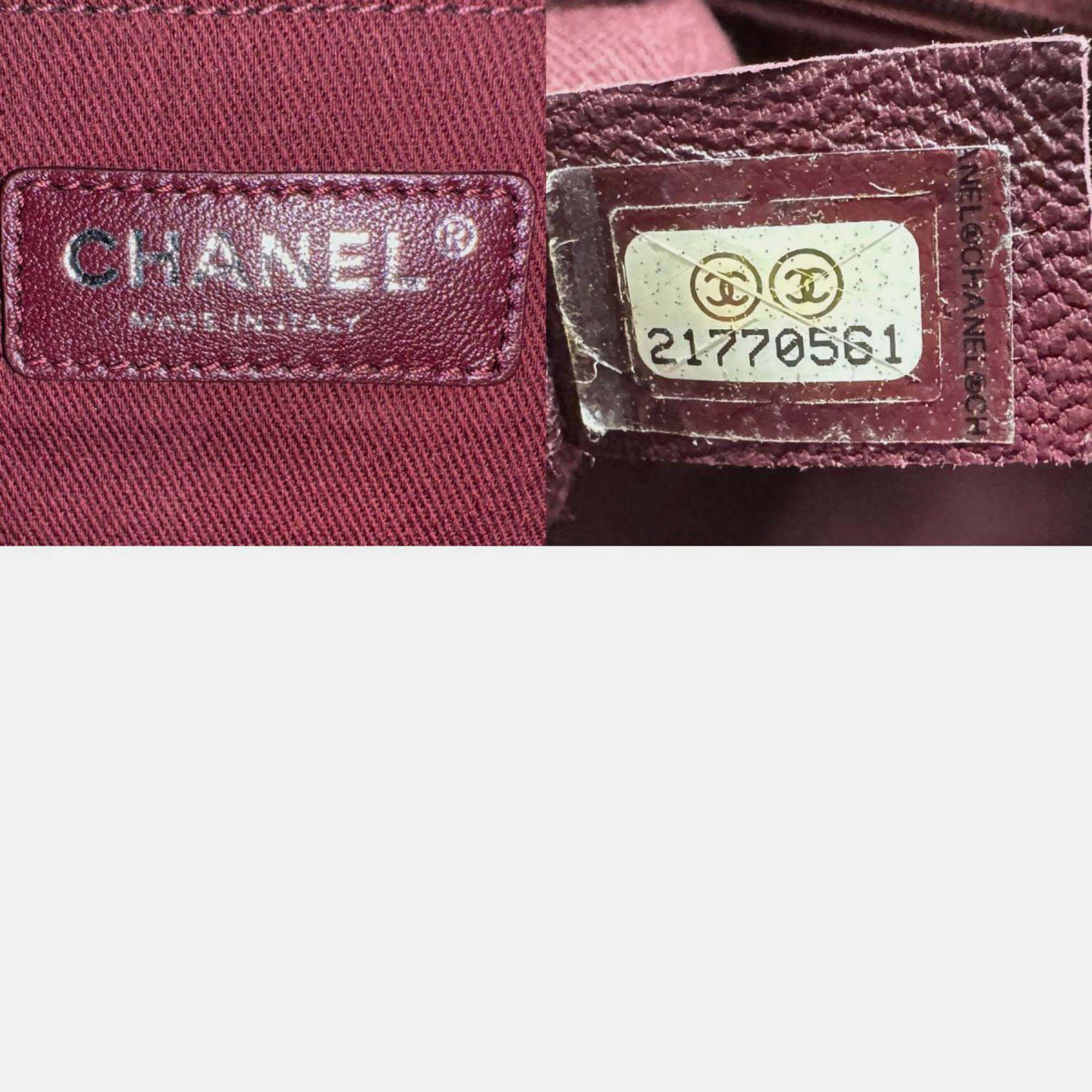 Chanel Navy X Bordeaux Leather Handbag