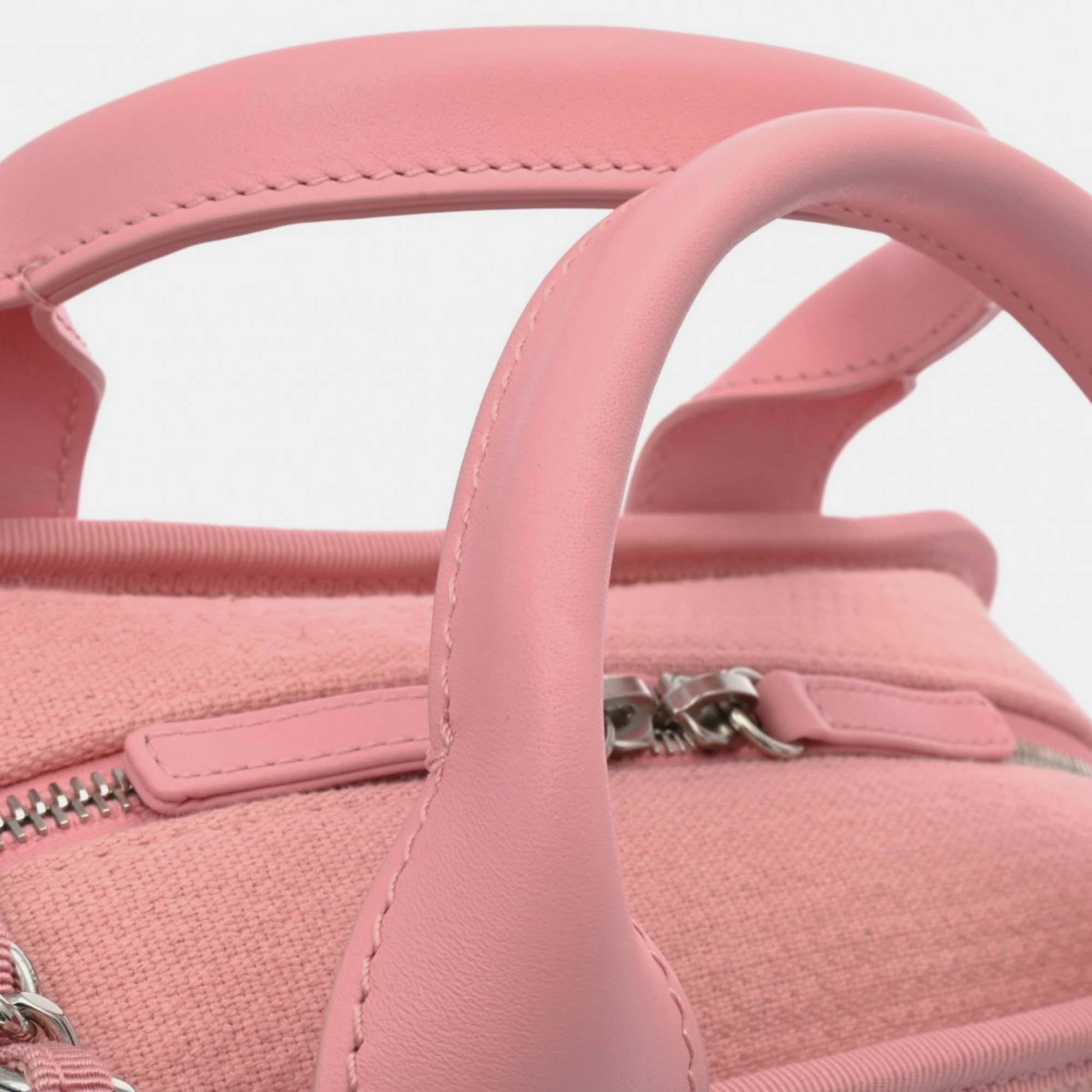 Chanel Pink Canvas Deauville Bowling Bag