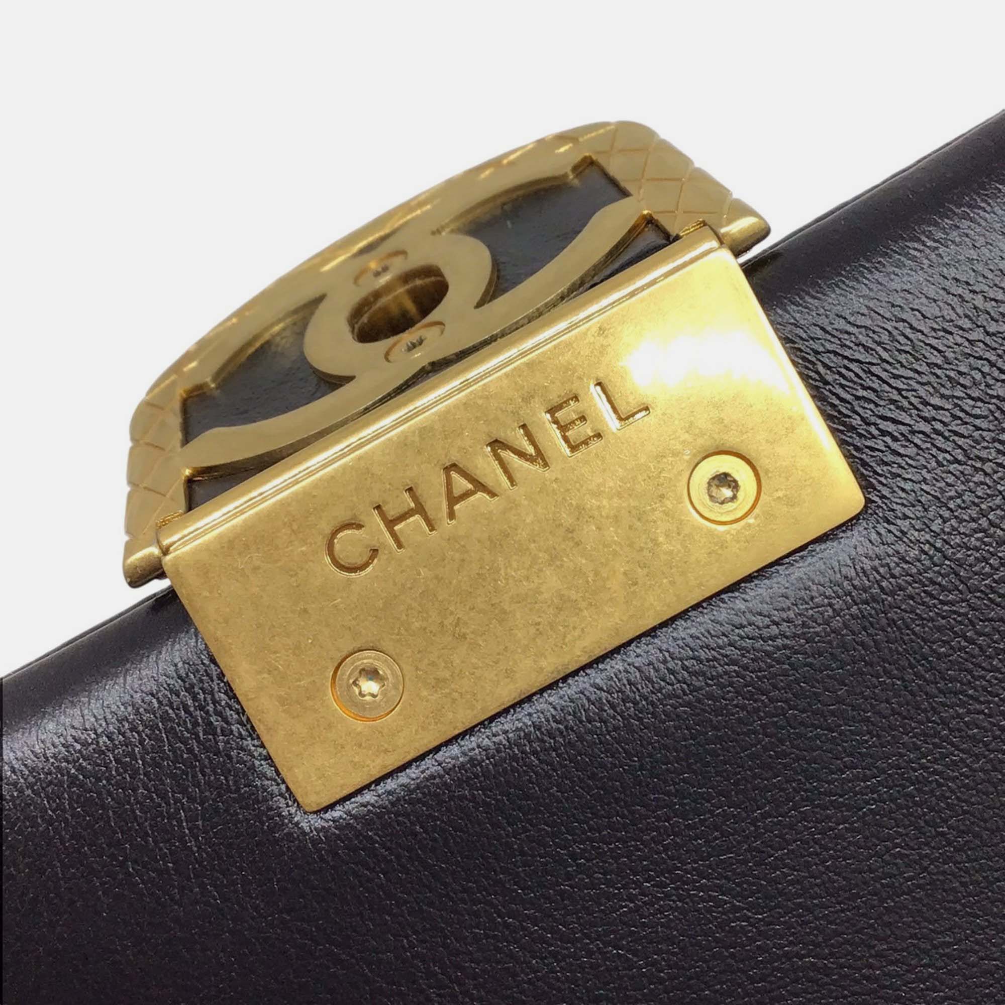 Chanel Ramsun Black Matelasse Flap Chain Shoulder Bag