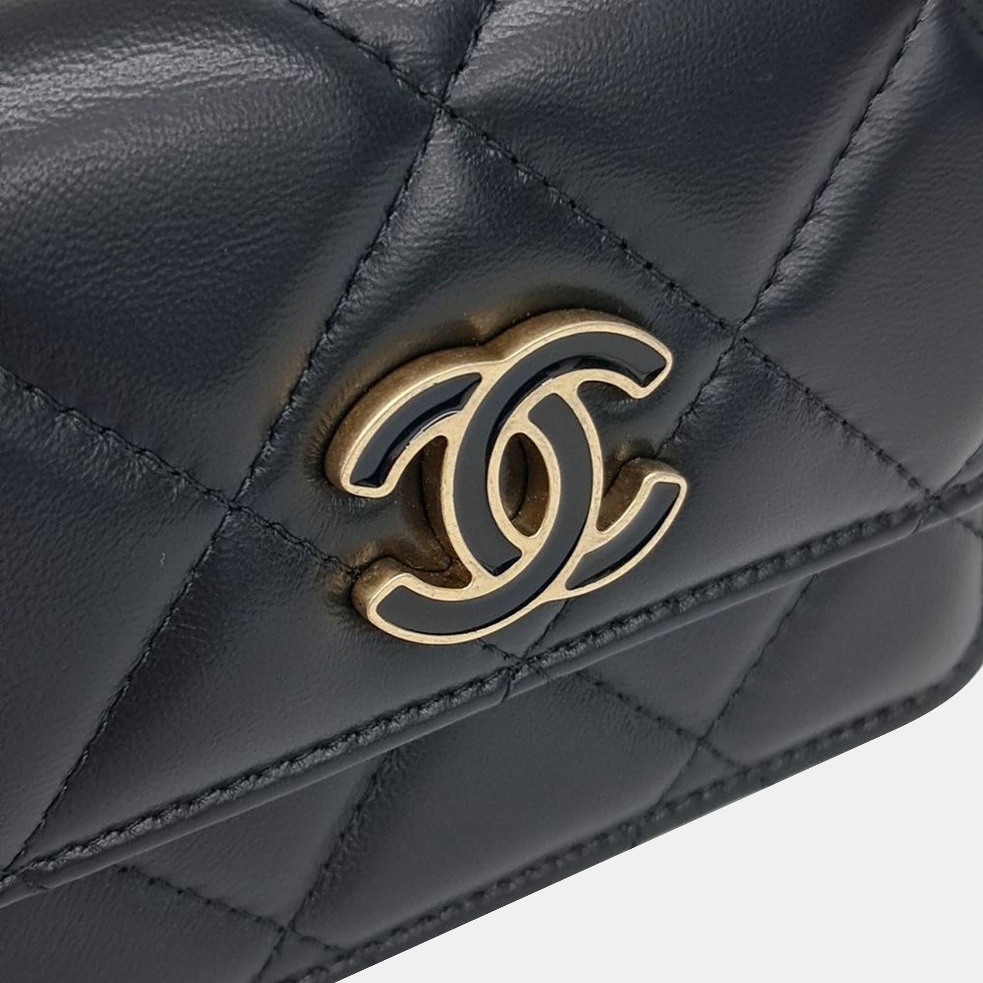 Chanel Lambskin Chain Mini Belt Bag