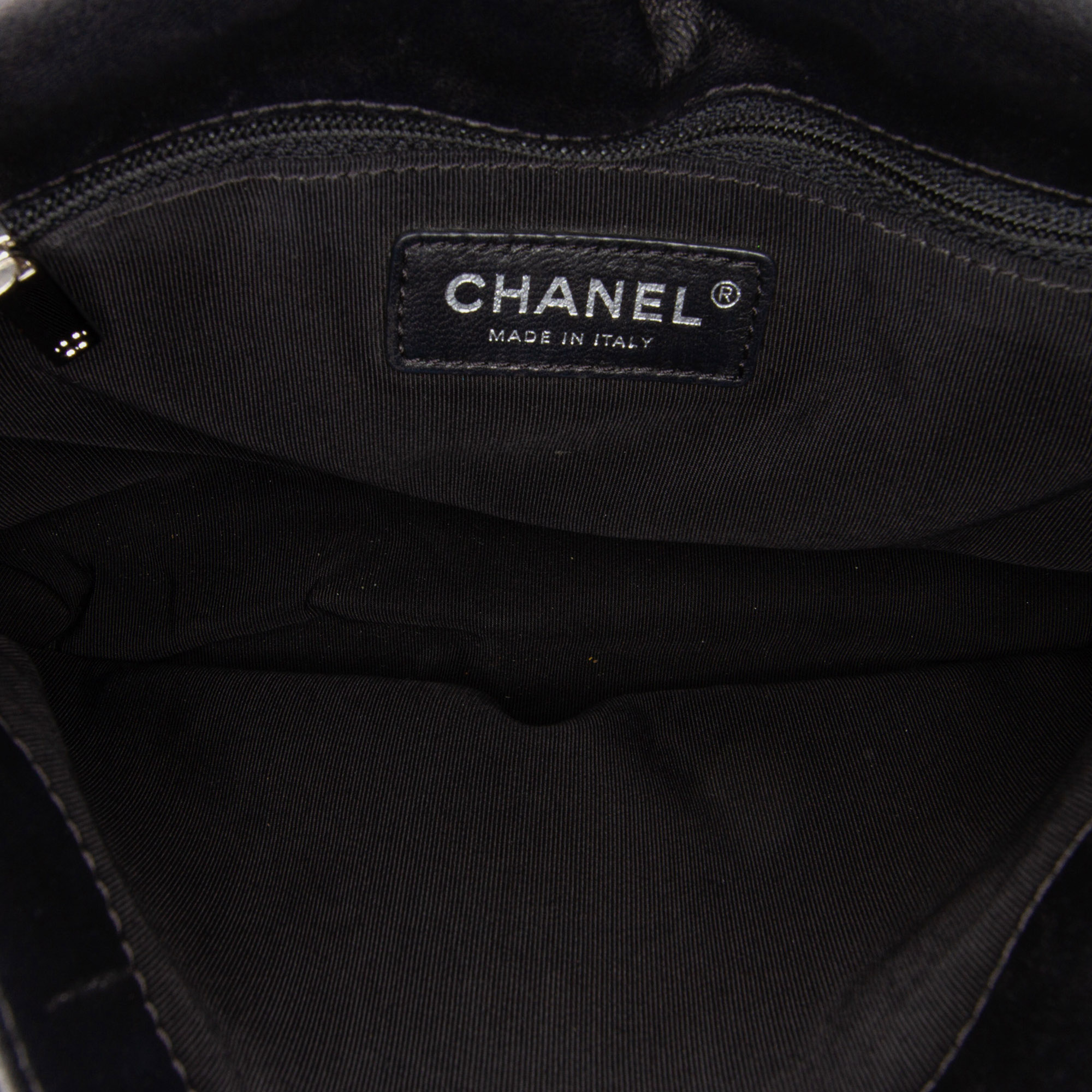 Chanel Black Quilted Patent Double Compartment Large Flap Bag