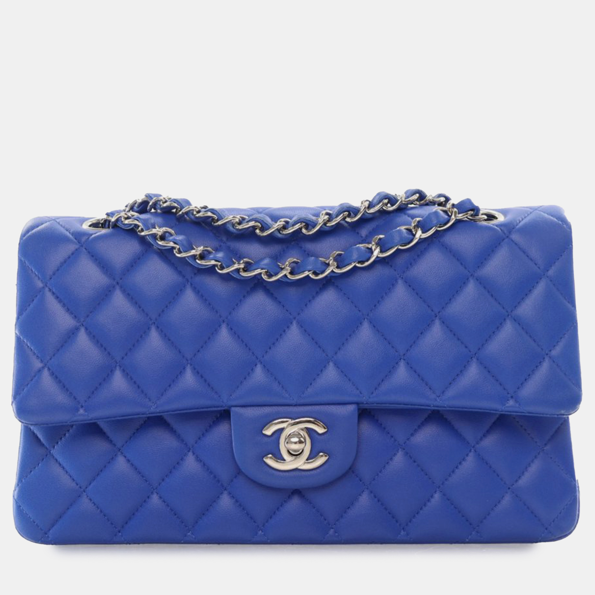 Chanel Medium Classic Lambskin Double Flap, Blue
Chanel Medium Classic Lambskin Double Flap, Blue