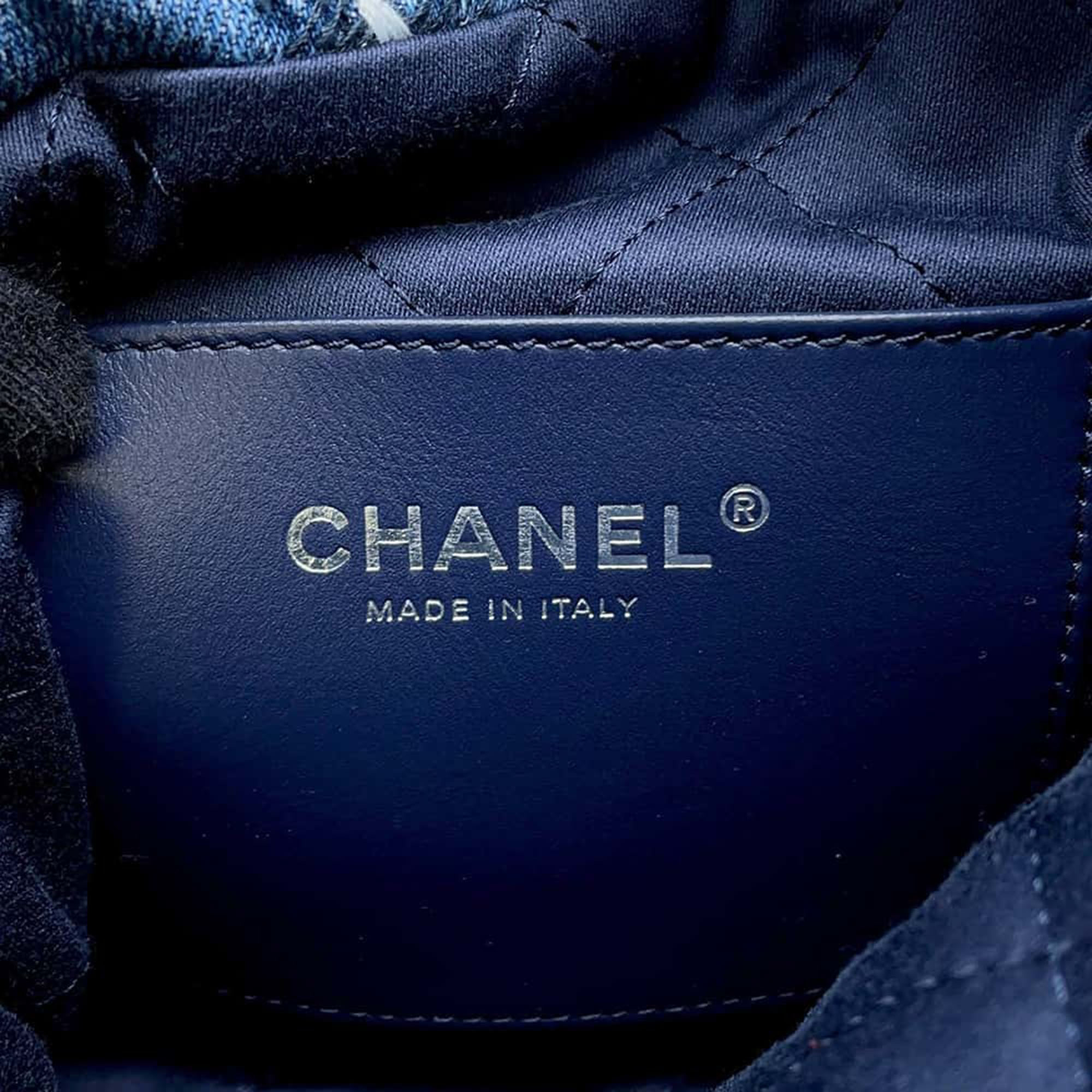 Chanel Blue Denim Chanel22 Stitch Mini Handbag