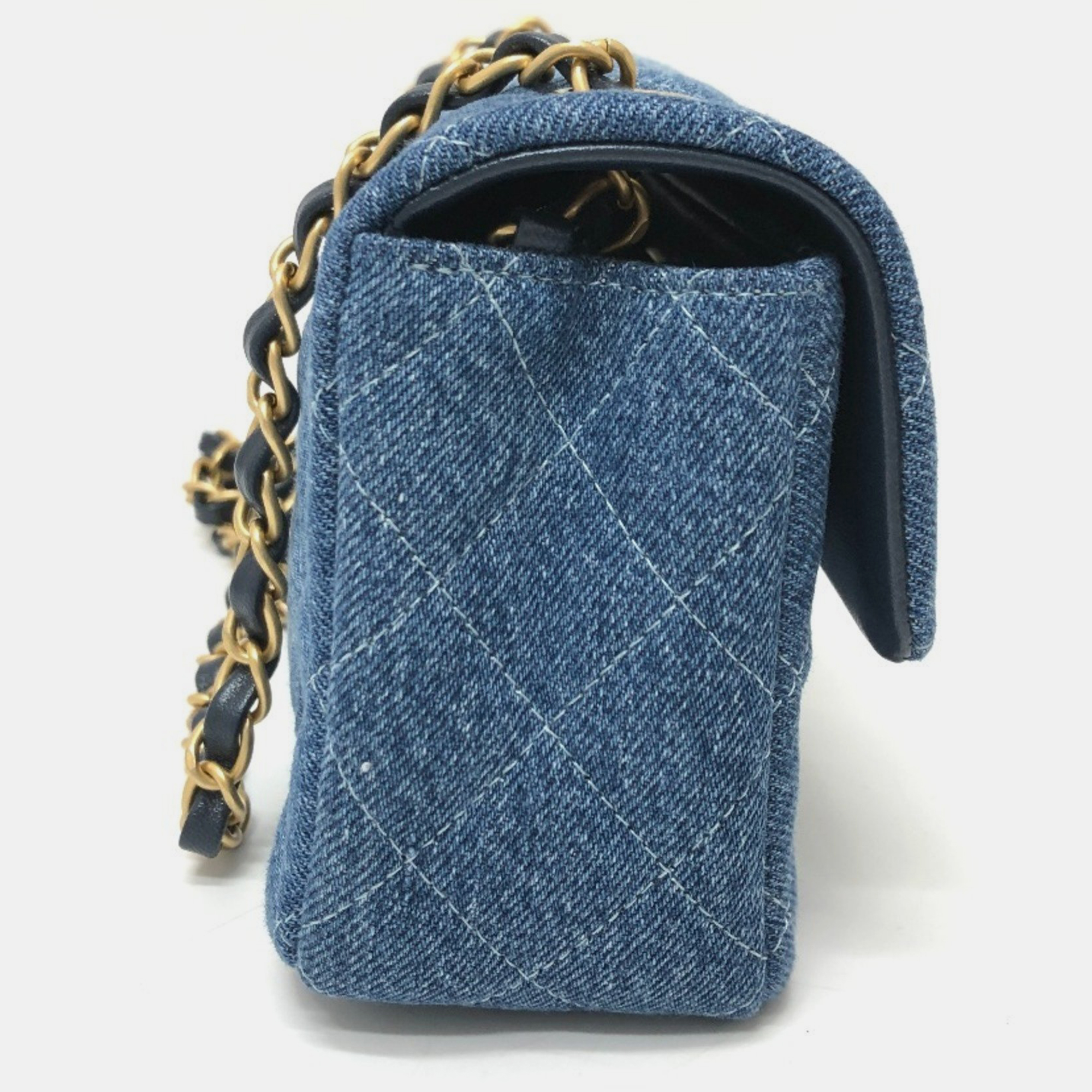 Chanel Blue Denim Matelasse Gradient Shoulder Bag