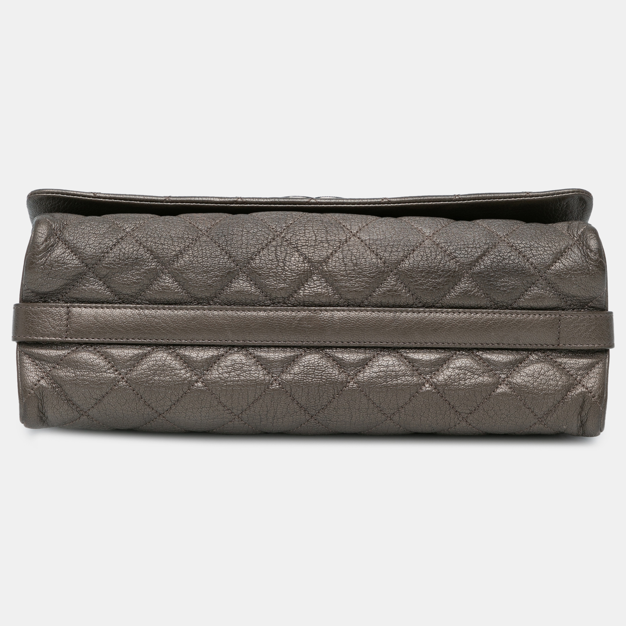 Chanel Grey Large Quilted Goatskin City Rock Flap Bag