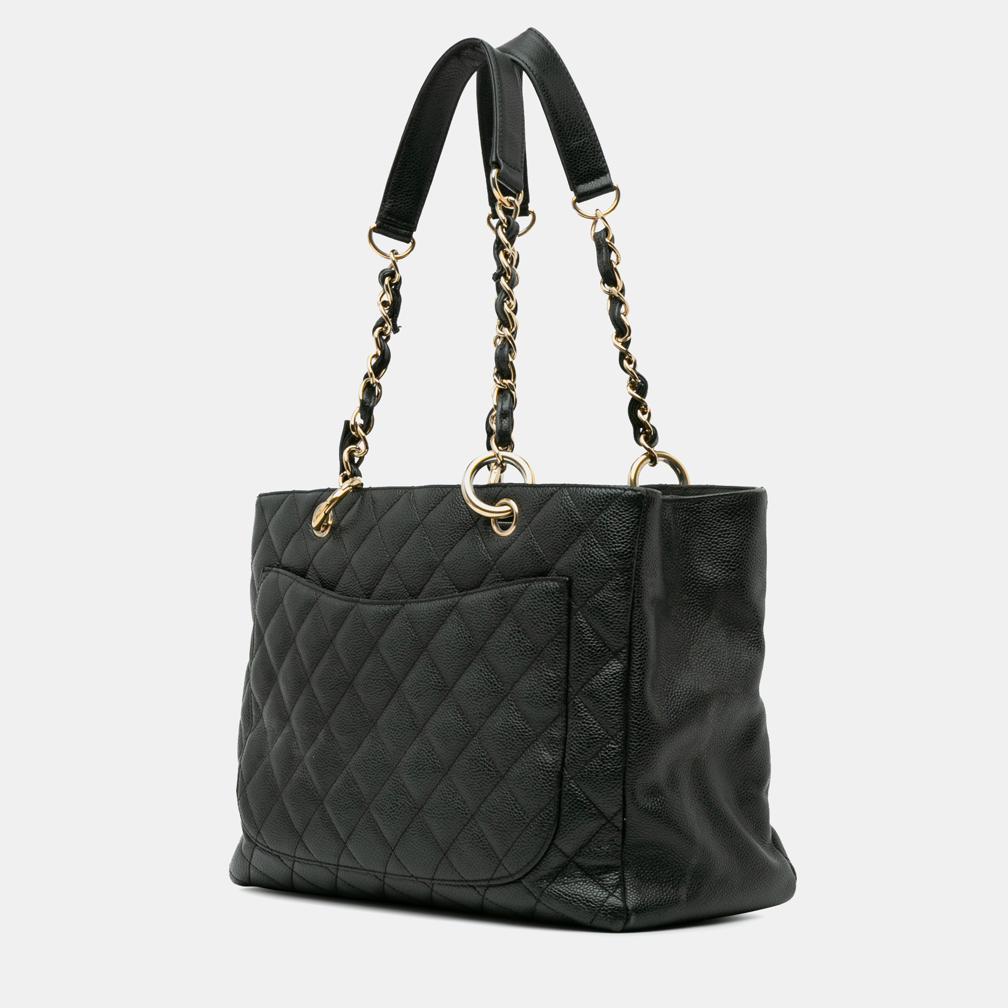 Chanel Black Caviar Grand Shopping Tote Bag