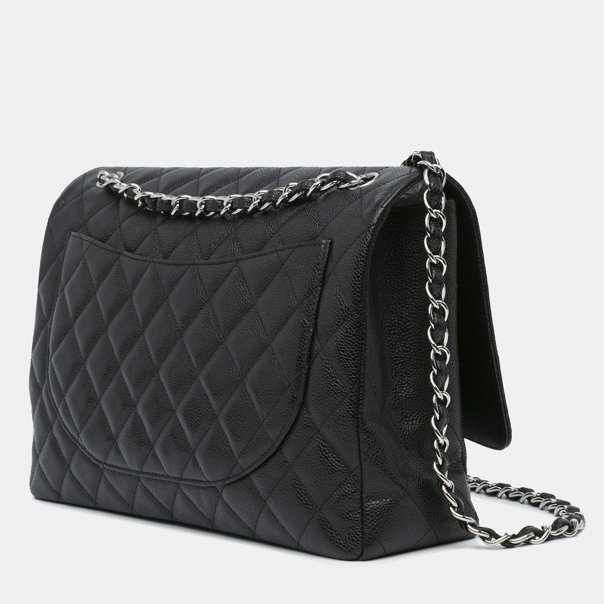 Chanel Black Maxi Classic Caviar Single Flap