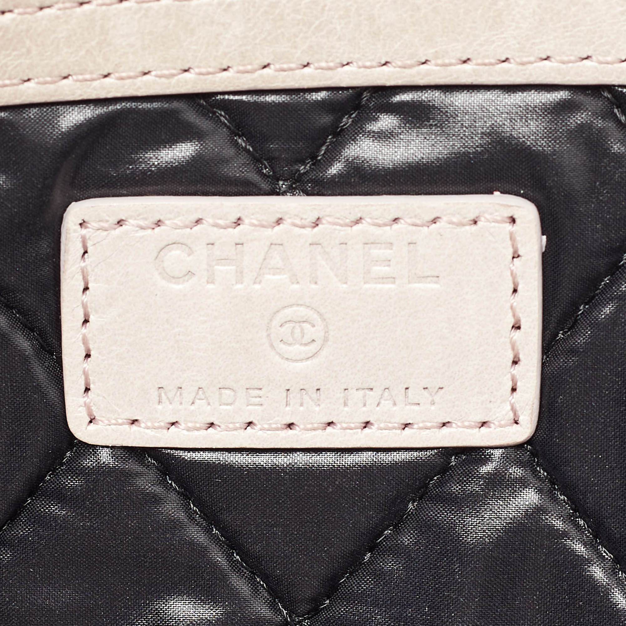 Chanel Off White Leather Je Ne Suis Pas En Solde Pouch