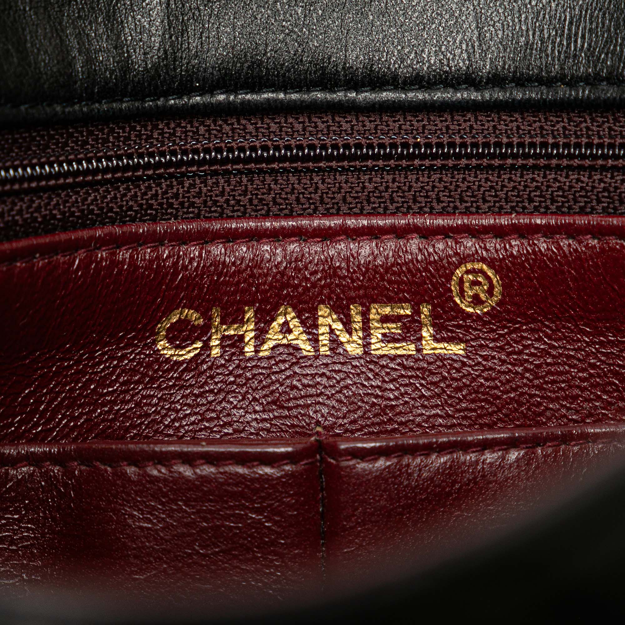 Chanel Black Square Classic Quilted Lambskin Flap Bag