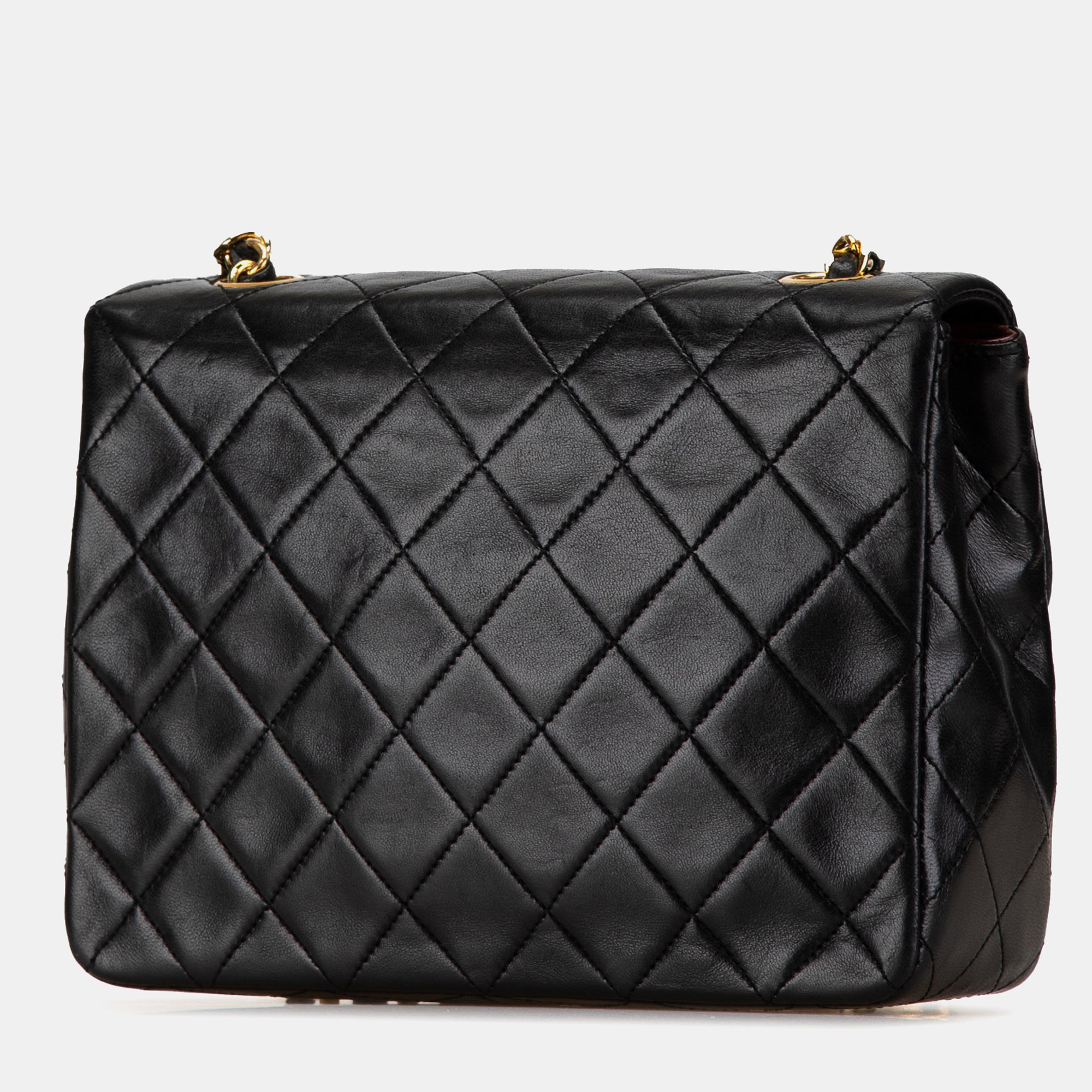 Chanel Black Square Classic Quilted Lambskin Flap Bag