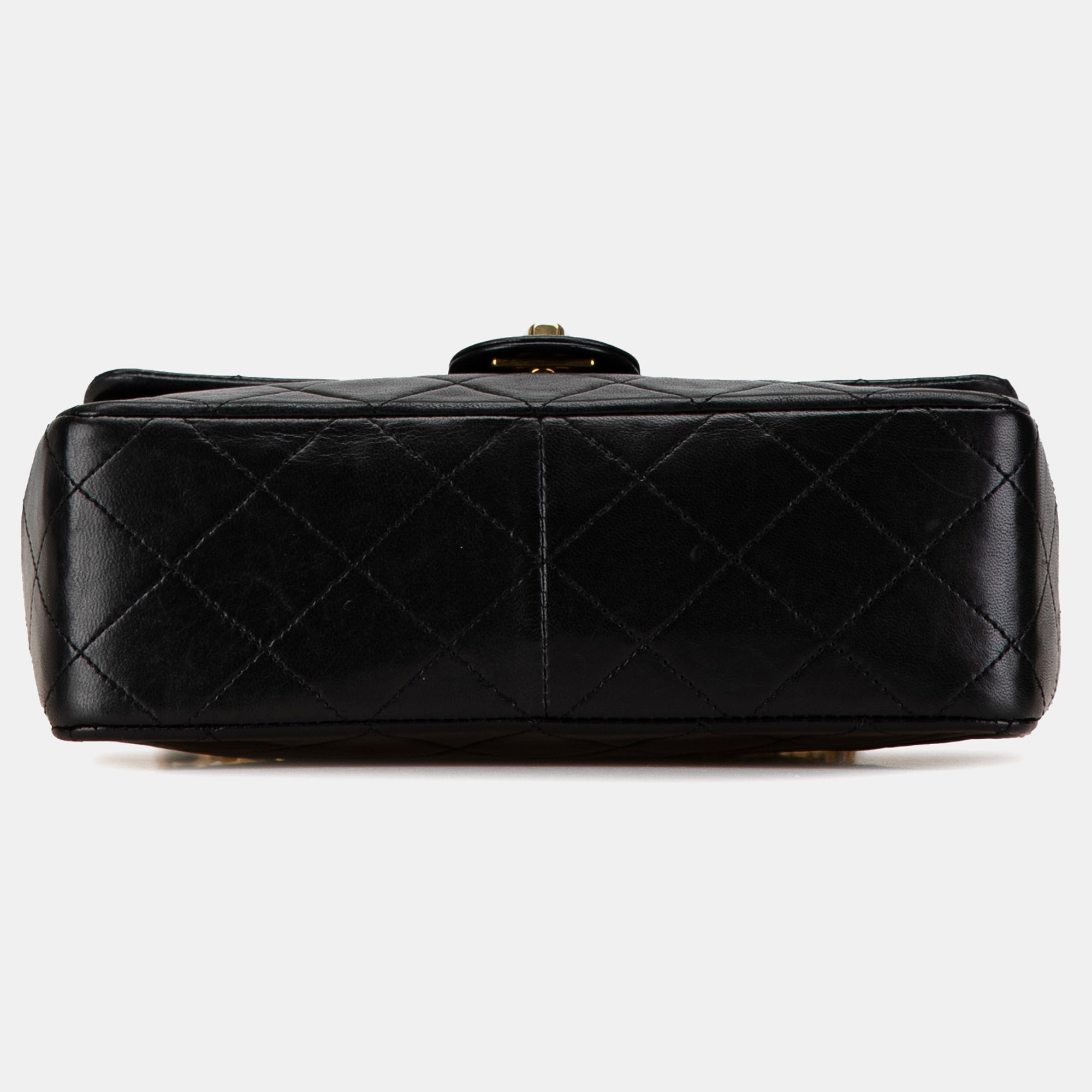 Chanel Black Square Classic Quilted Lambskin Flap Bag