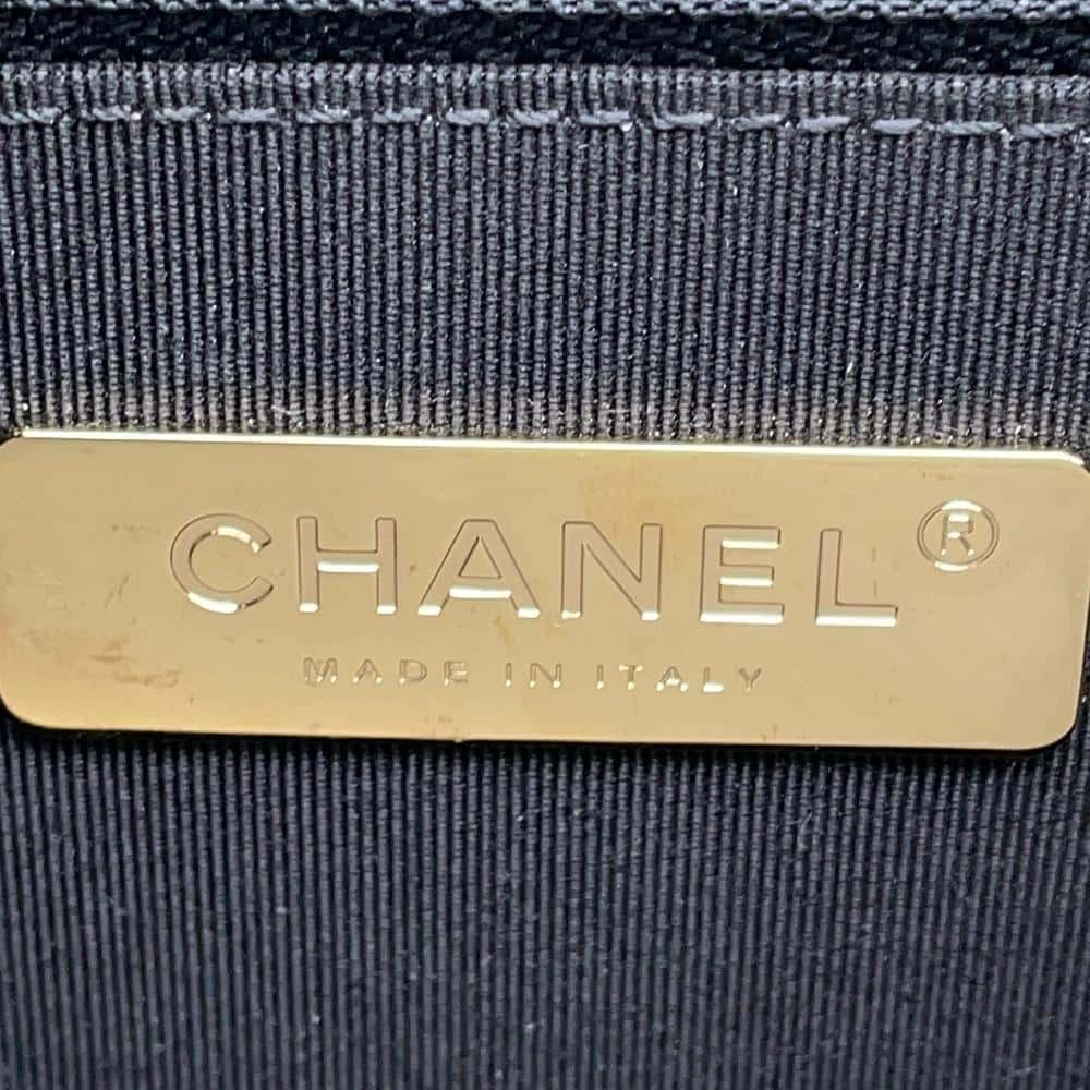 Chanel Black Caviar Leather Matelasse Chain Shoulder Bag