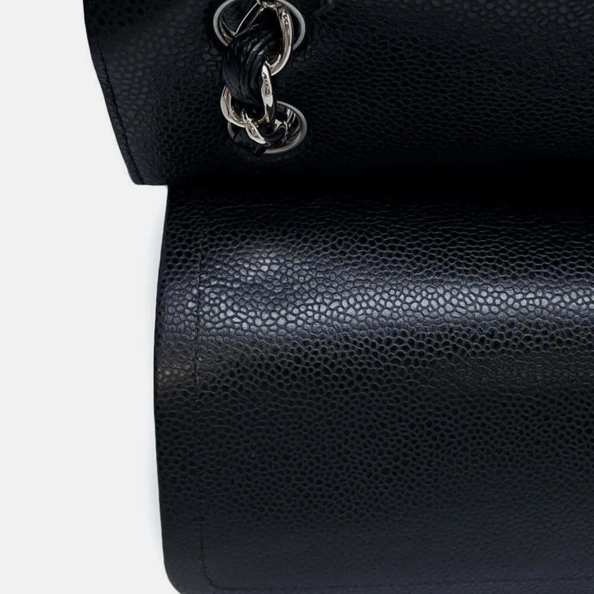 Chanel Matelasse 30 Caviar Skin Coco Mark Black Chain Shoulder Bag