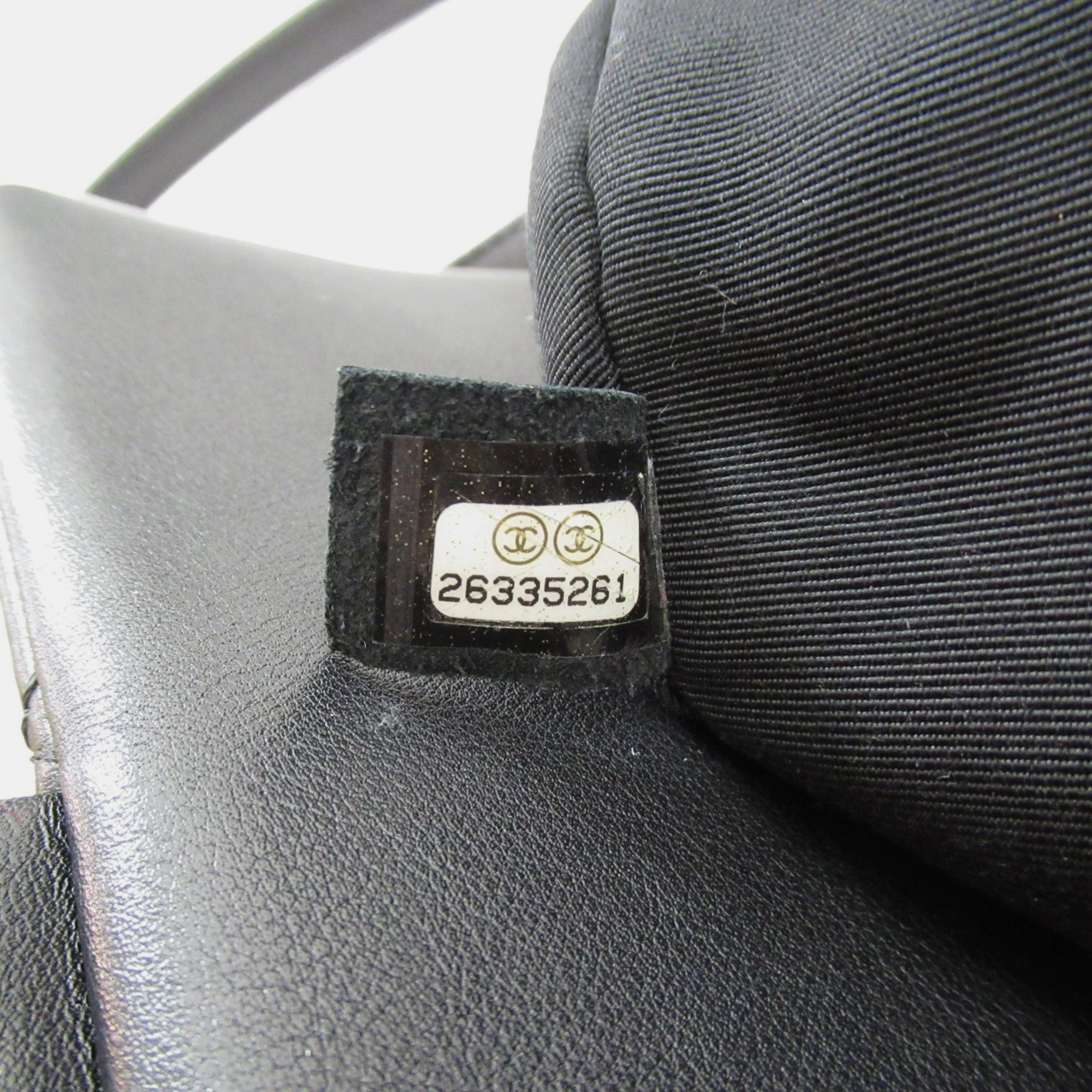 Chanel Black Lambskin Matelasse Backpack