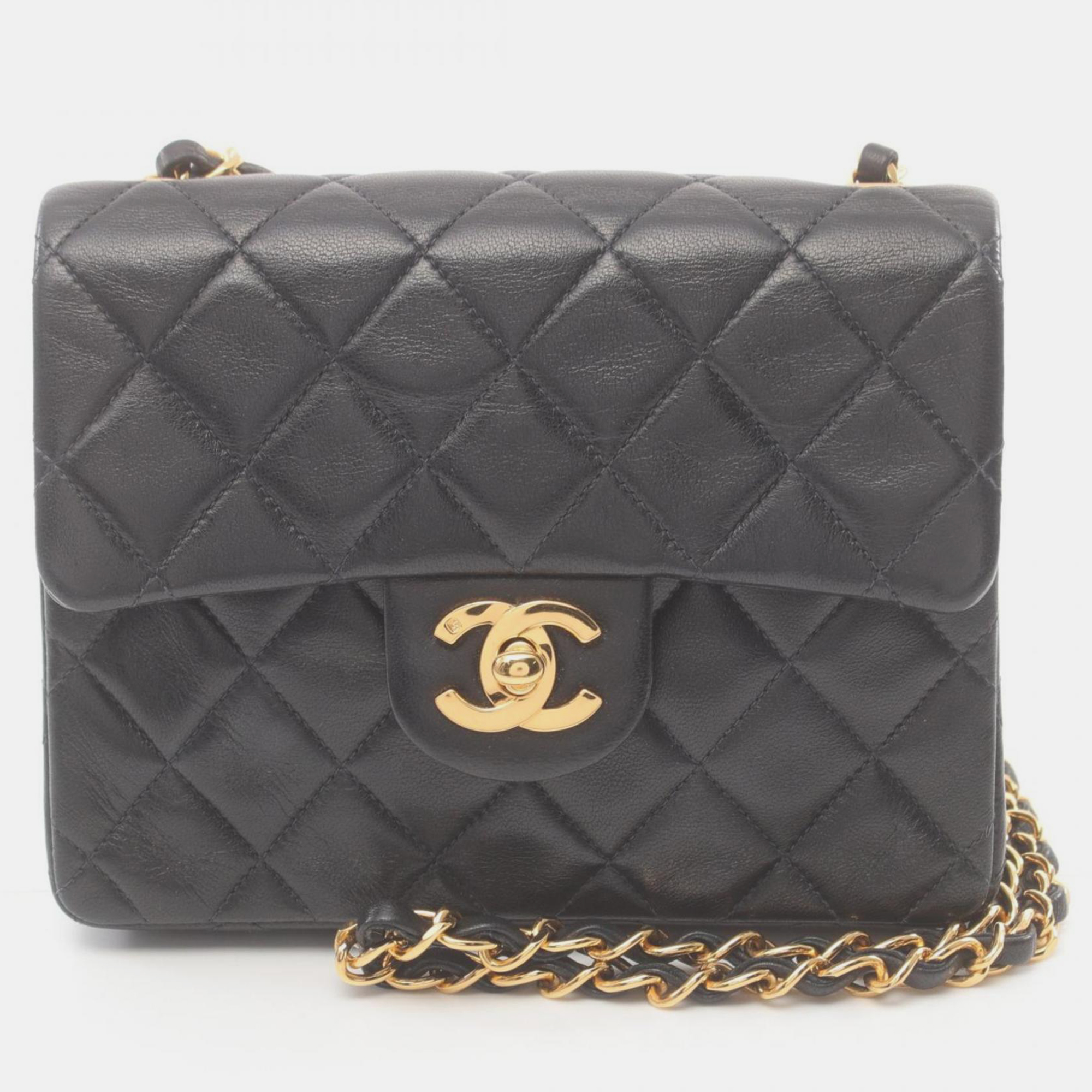 Chanel Black Lambskin Matelasse Shoulder Bag
Chanel Black Lambskin Matelasse Shoulder Bag