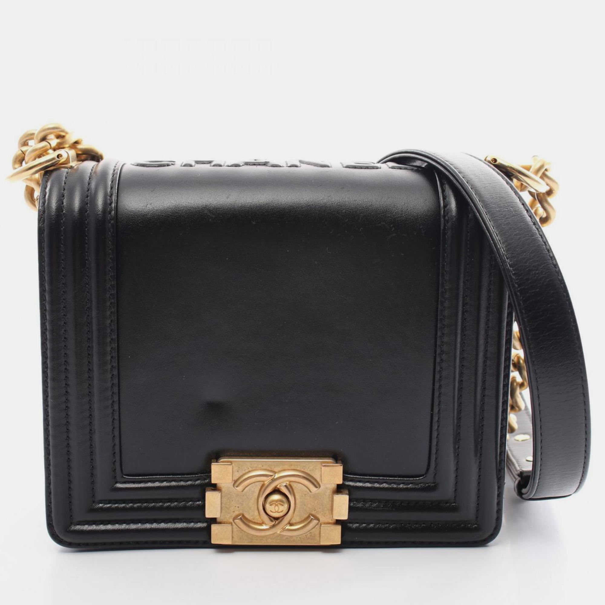 Chanel Black Leather Boy Chanel Shoulder Bag