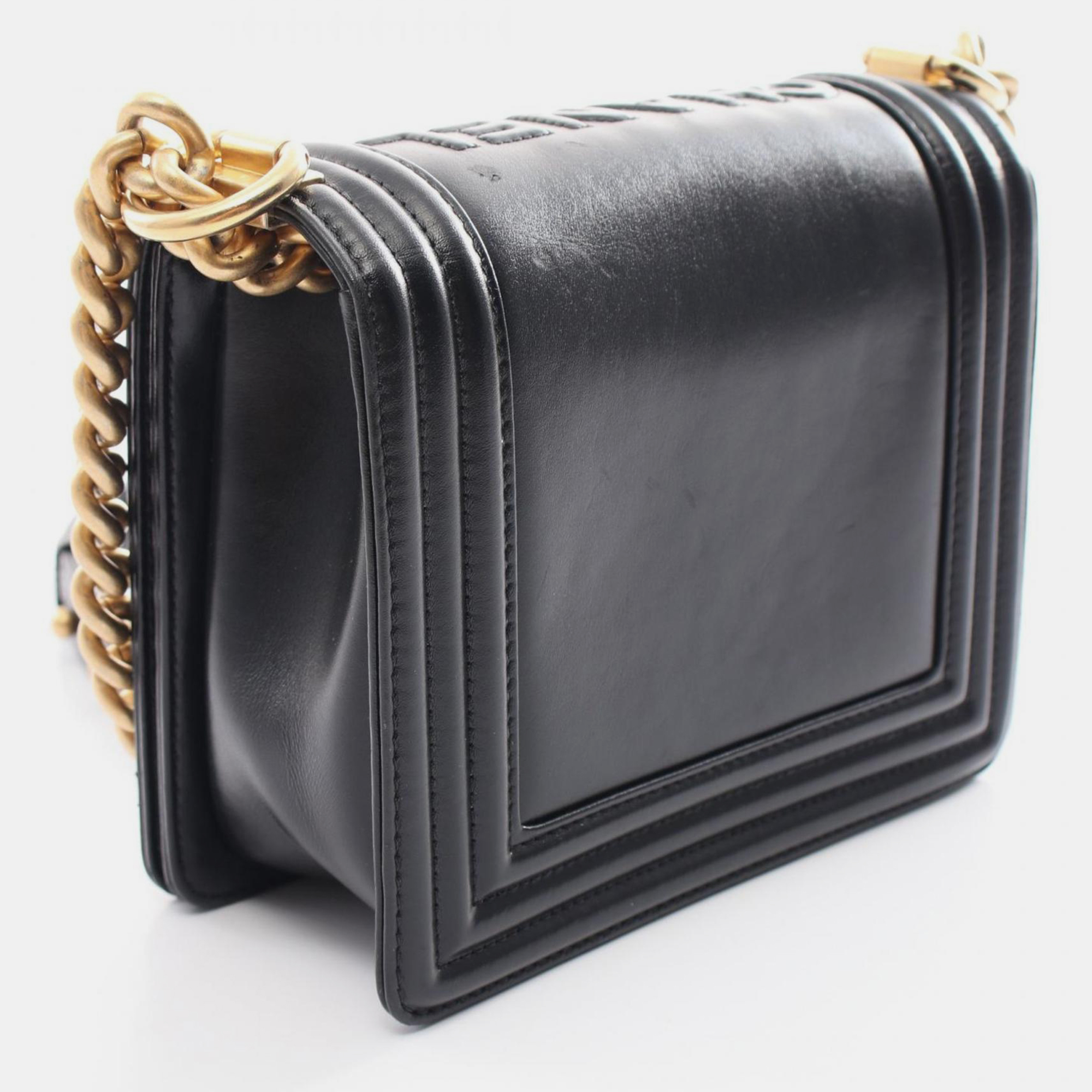 Chanel Black Leather Boy Chanel Shoulder Bag