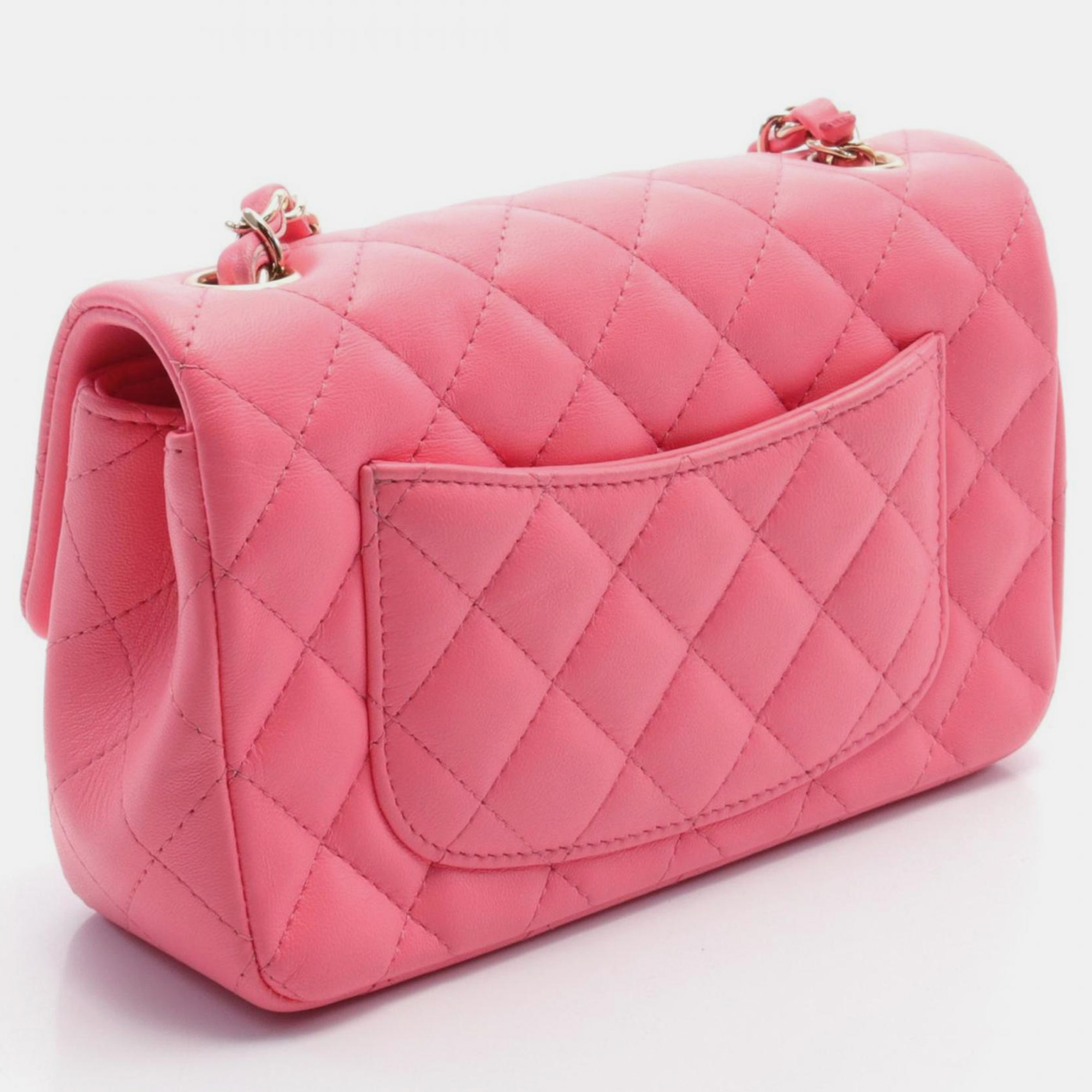 Chanel Pink Leather Matelasse 20 Shoulder Bag