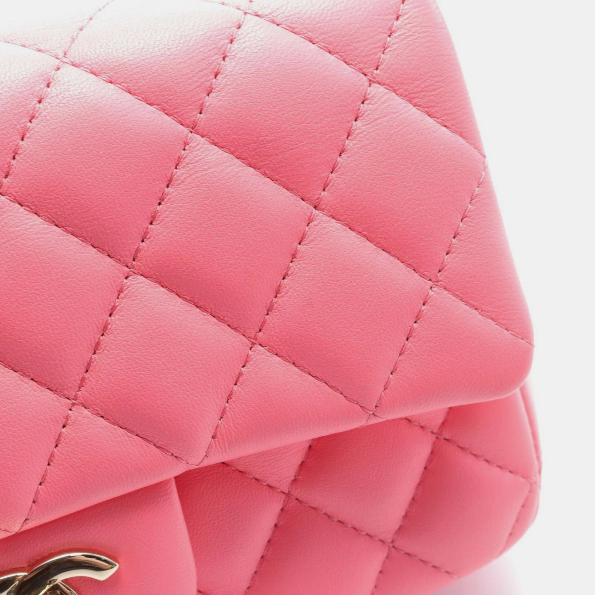 Chanel Pink Leather Matelasse 20 Shoulder Bag