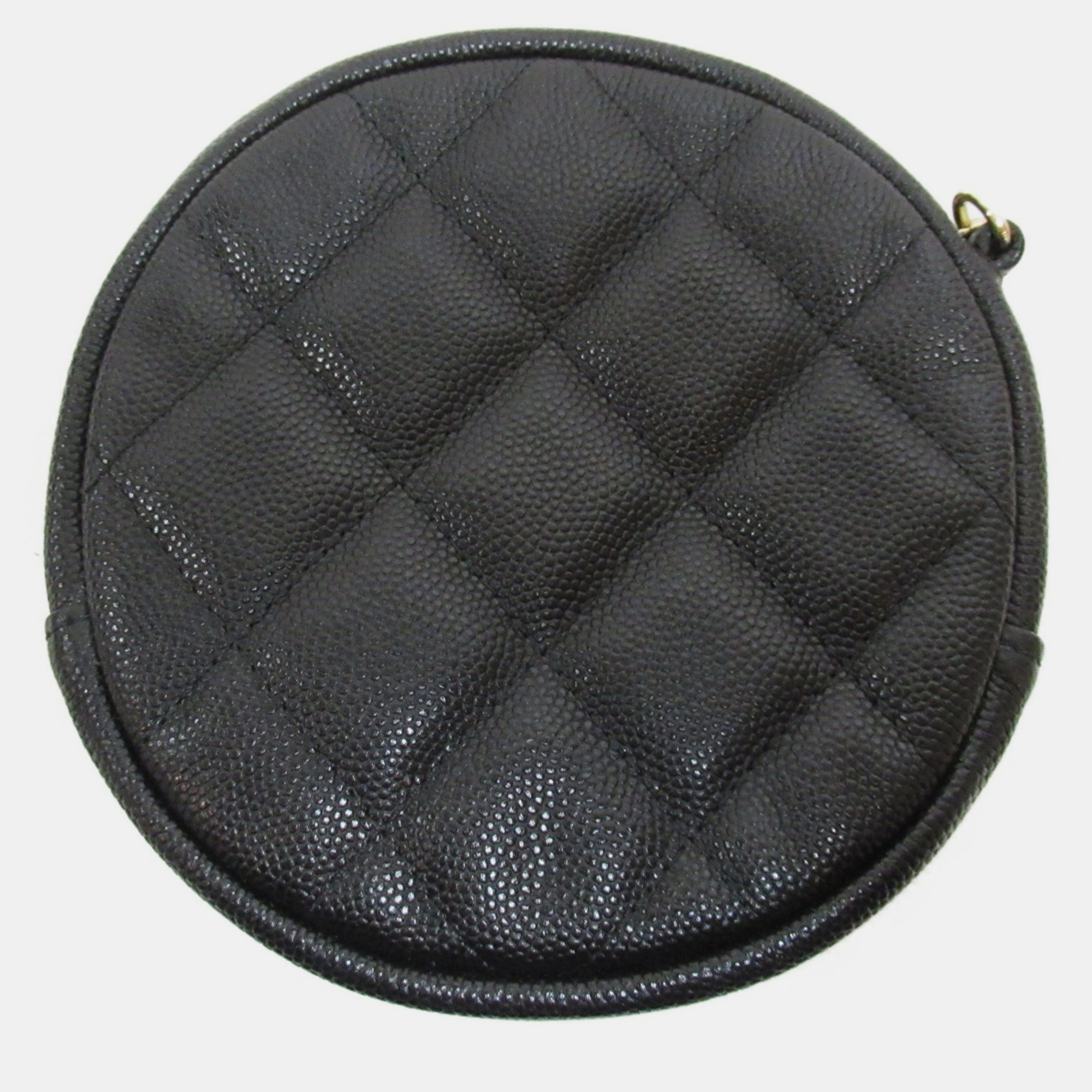 Chanel Black Caviar Skin (Grained Calf) Matelasse Chain Shoulder Bag