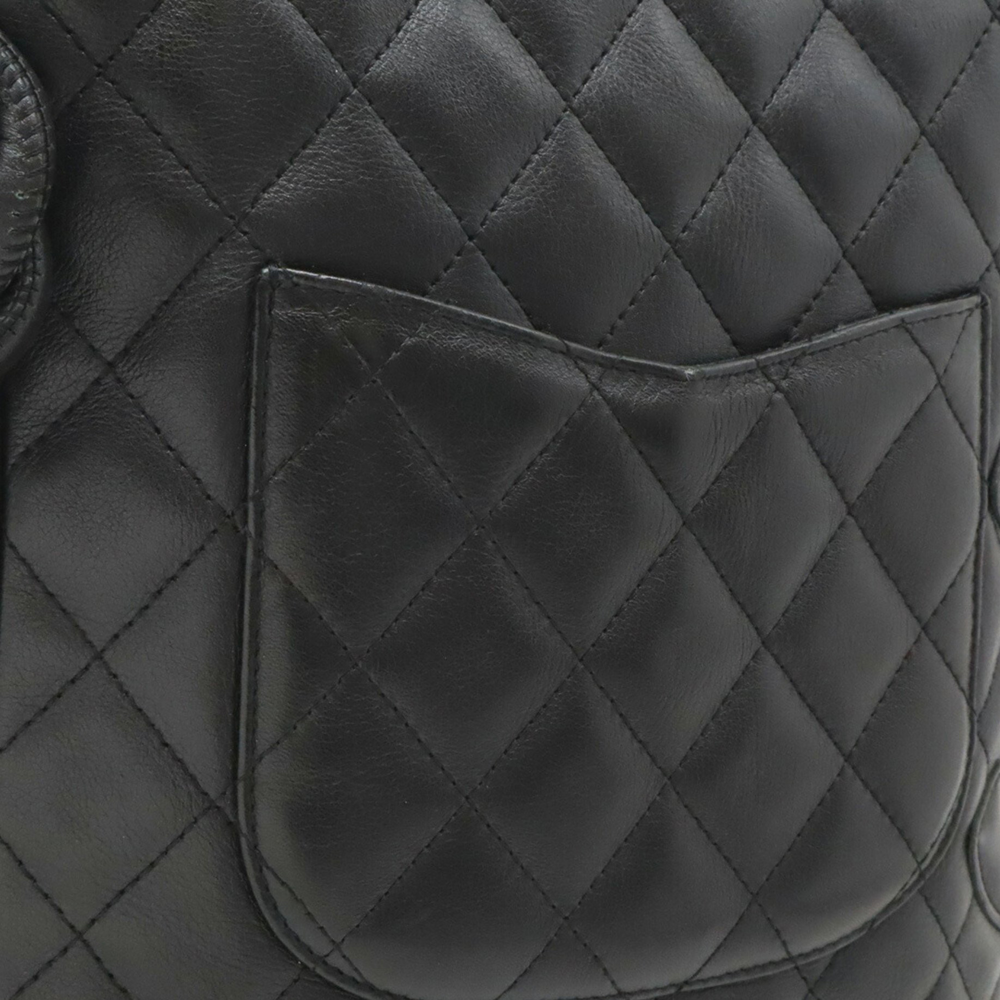 Chanel Black Cambon Line Coco Mark Medium Pochette Shoulder Bag