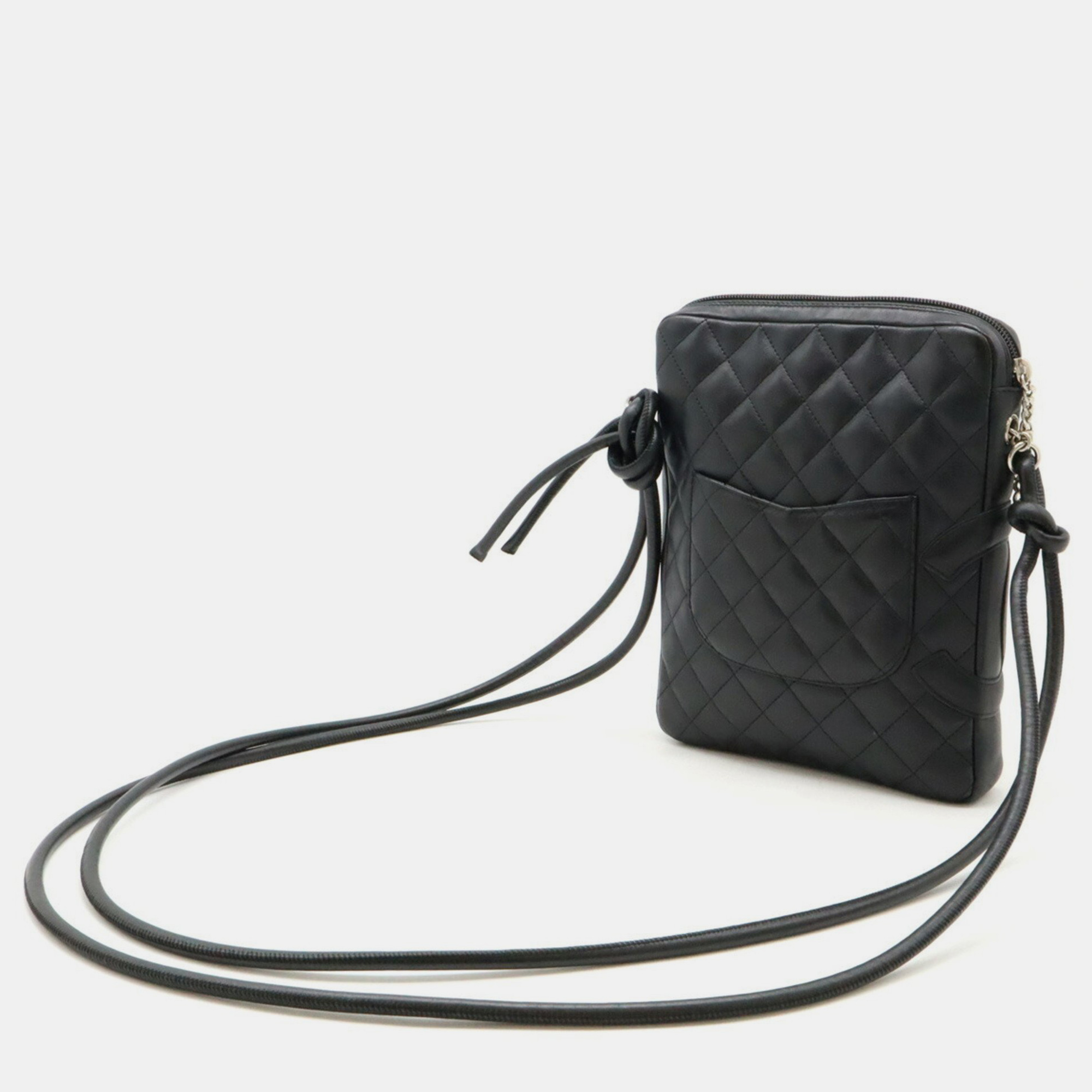 Chanel Black Cambon Line Coco Mark Medium Pochette Shoulder Bag