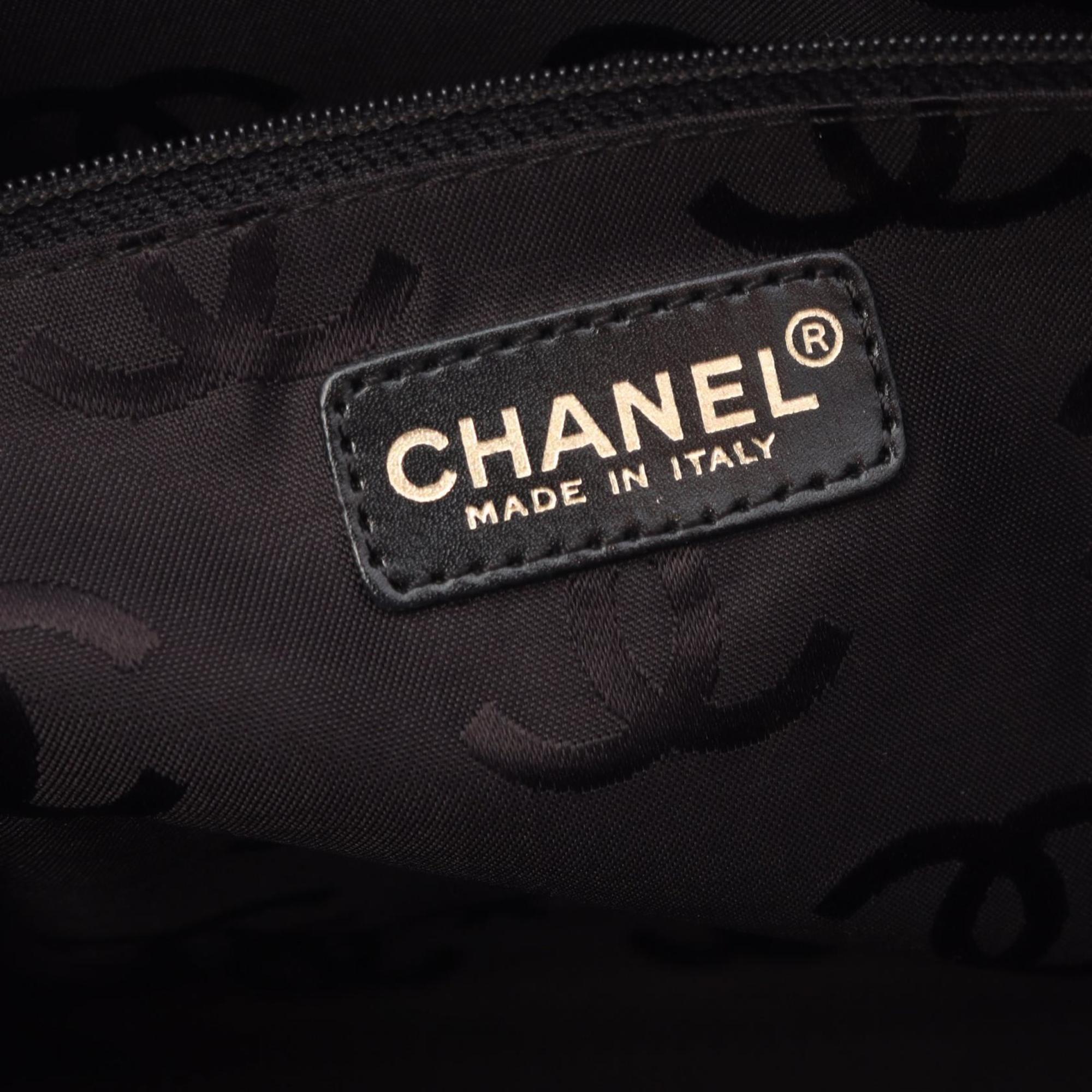 Chanel Black Caviar Skin (Grained Calf) Coco Mark Tote Bag