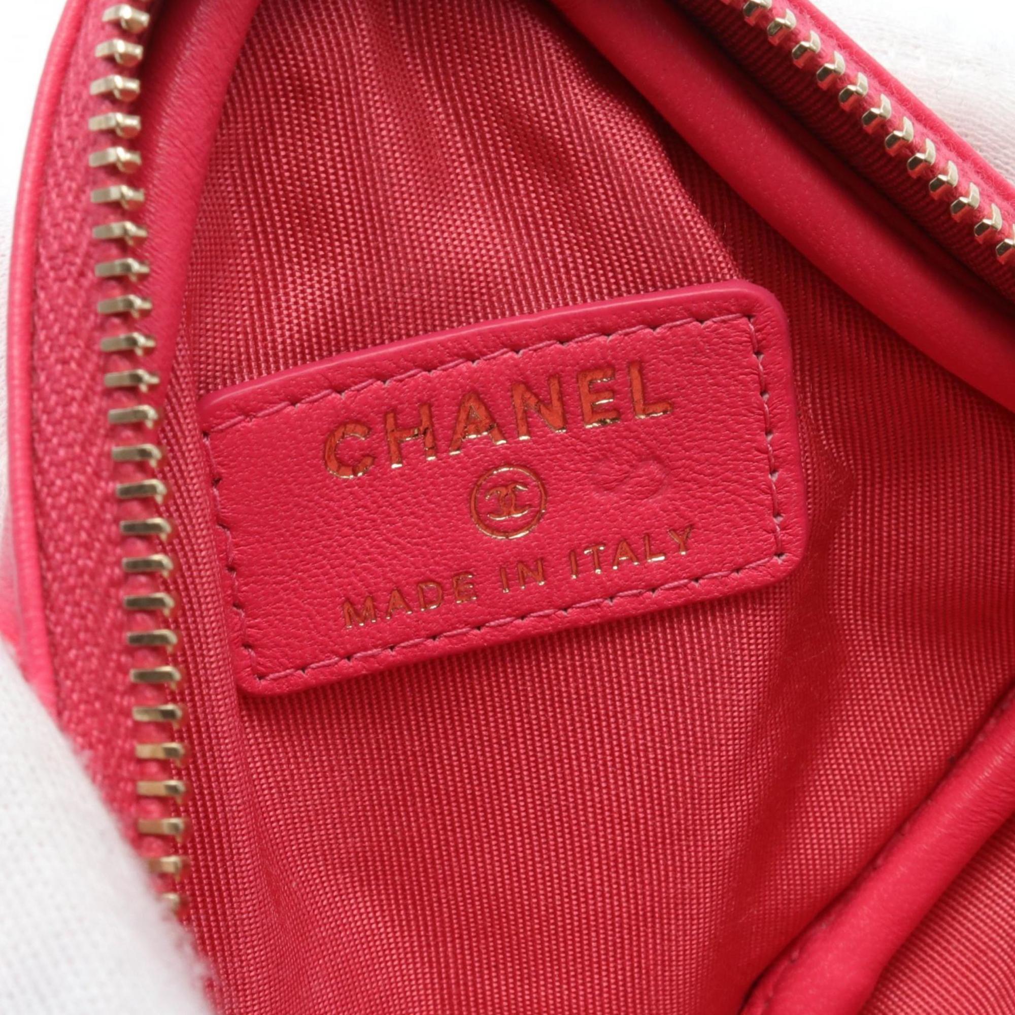 Chanel Pink Leather Shoulder Bag