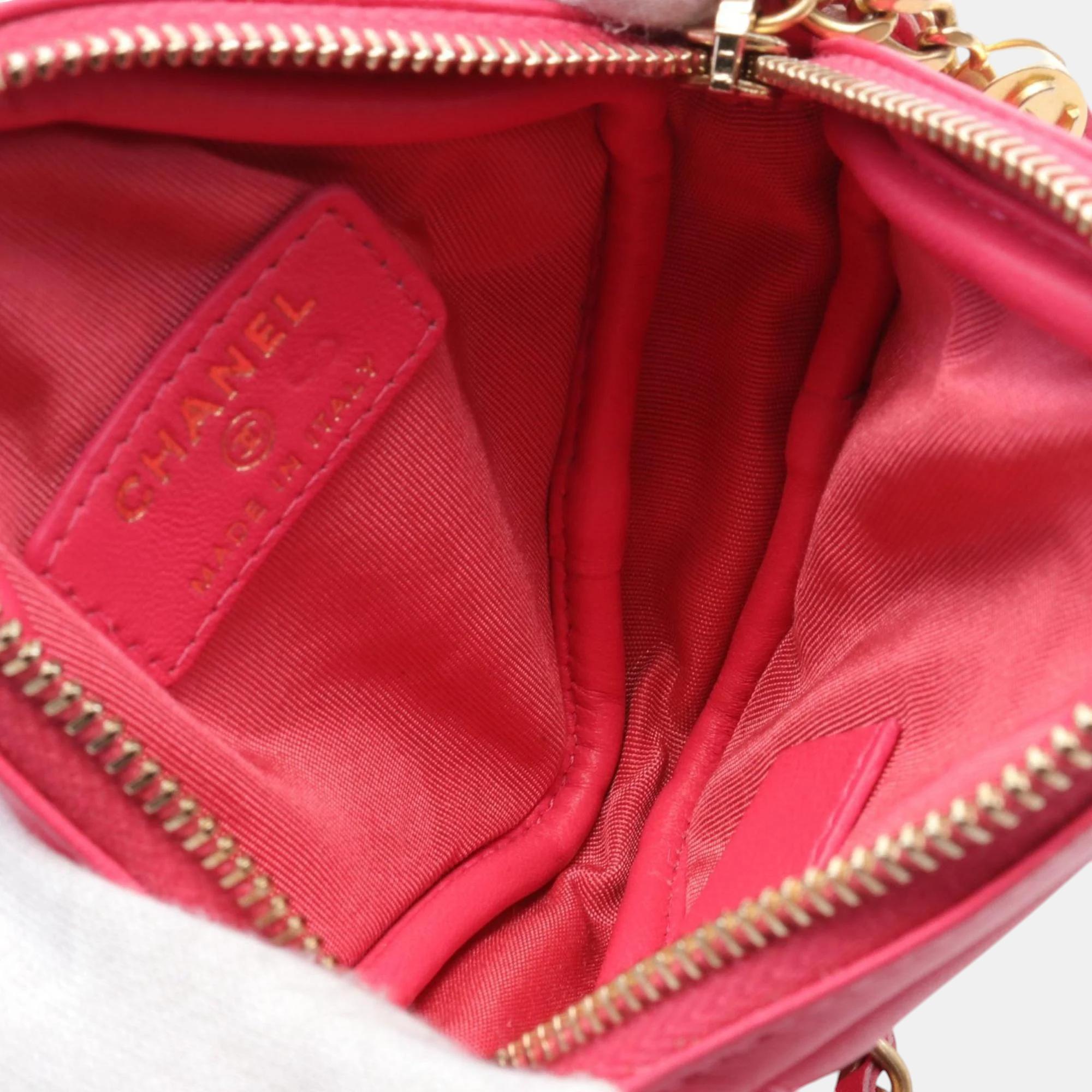 Chanel Pink Leather Shoulder Bag