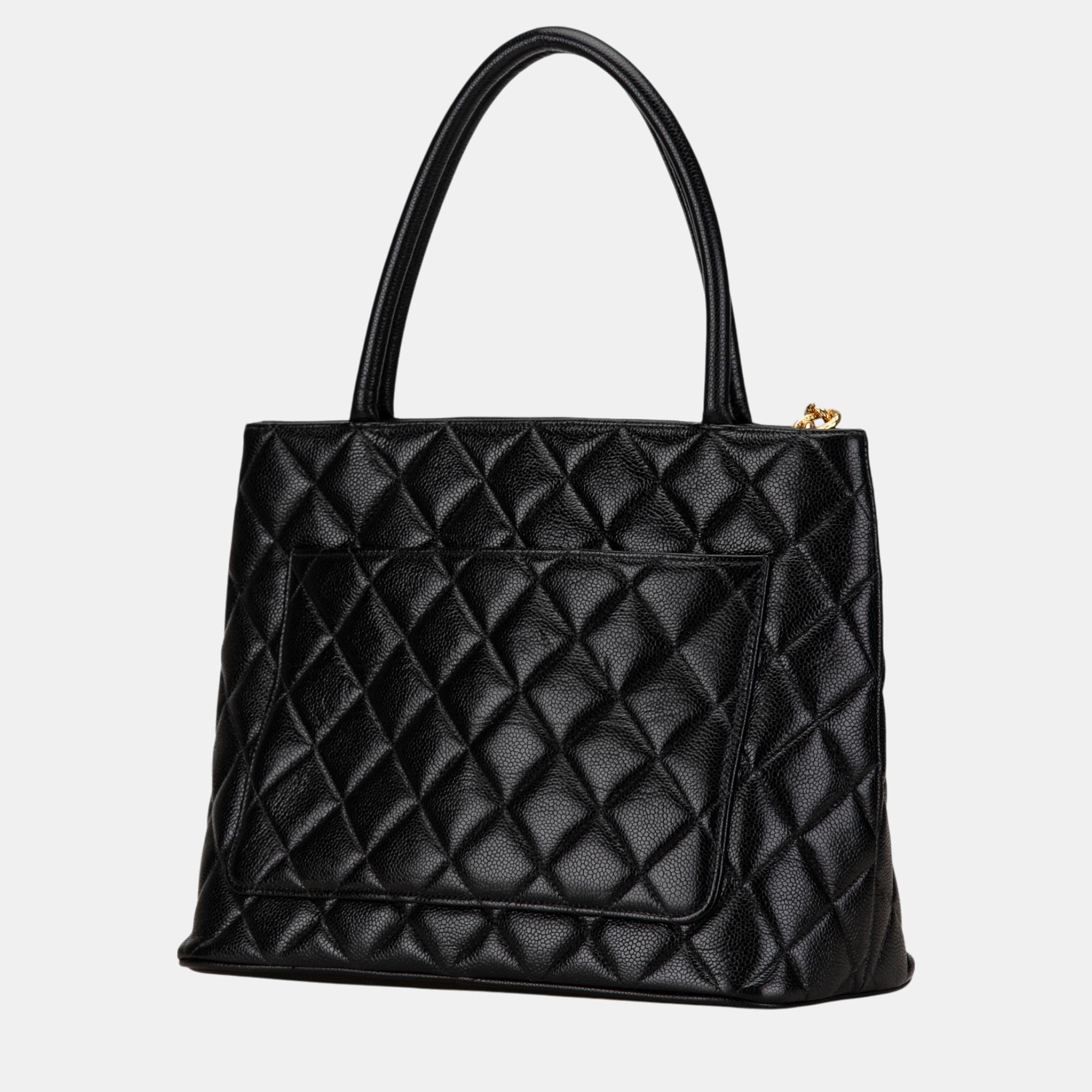 Chanel Caviar Medallion Tote Bag