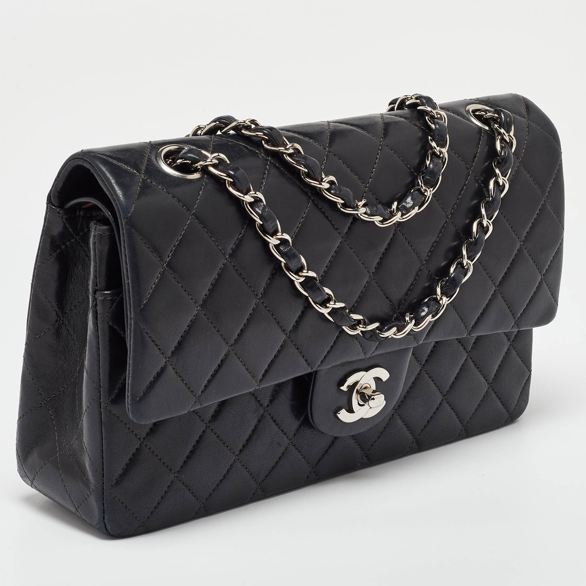 Chanel Black Quilted Leather Medium Classic Double Flap Bag