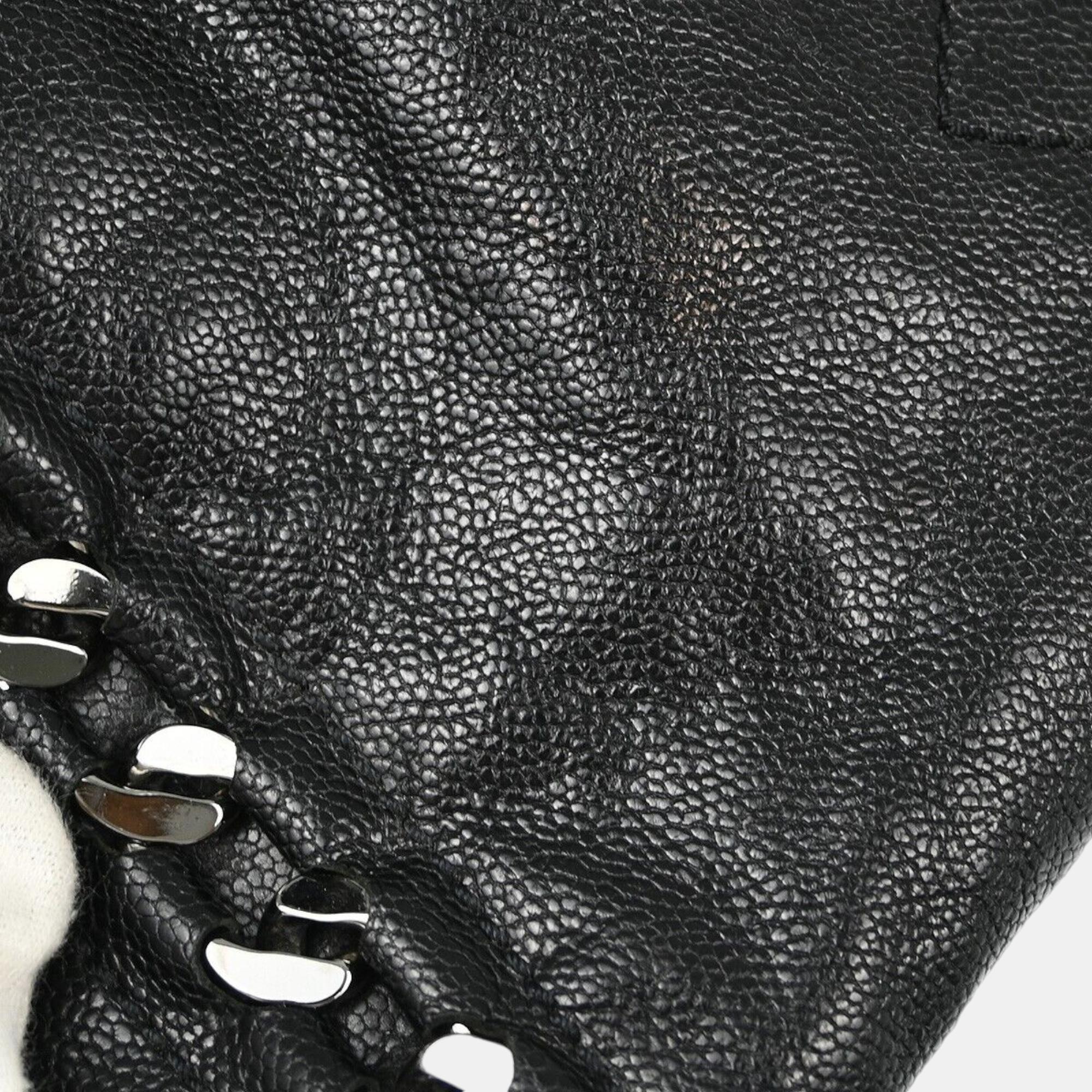 Chanel Black Calfskin Luxury Tote Bag