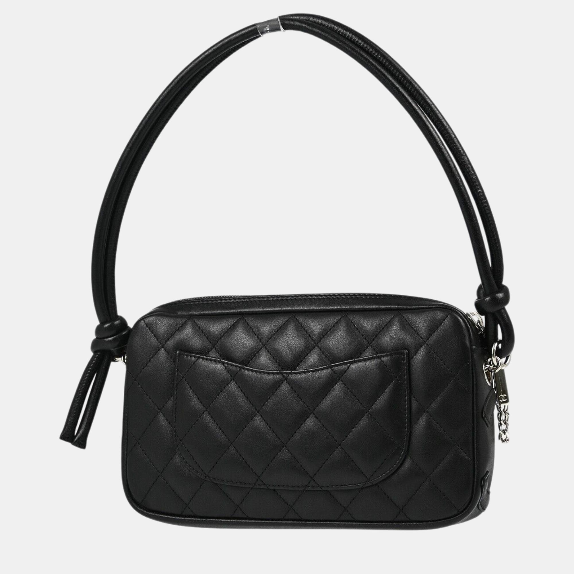 Chanel Black Calfskin Cambon Ligne Handbag