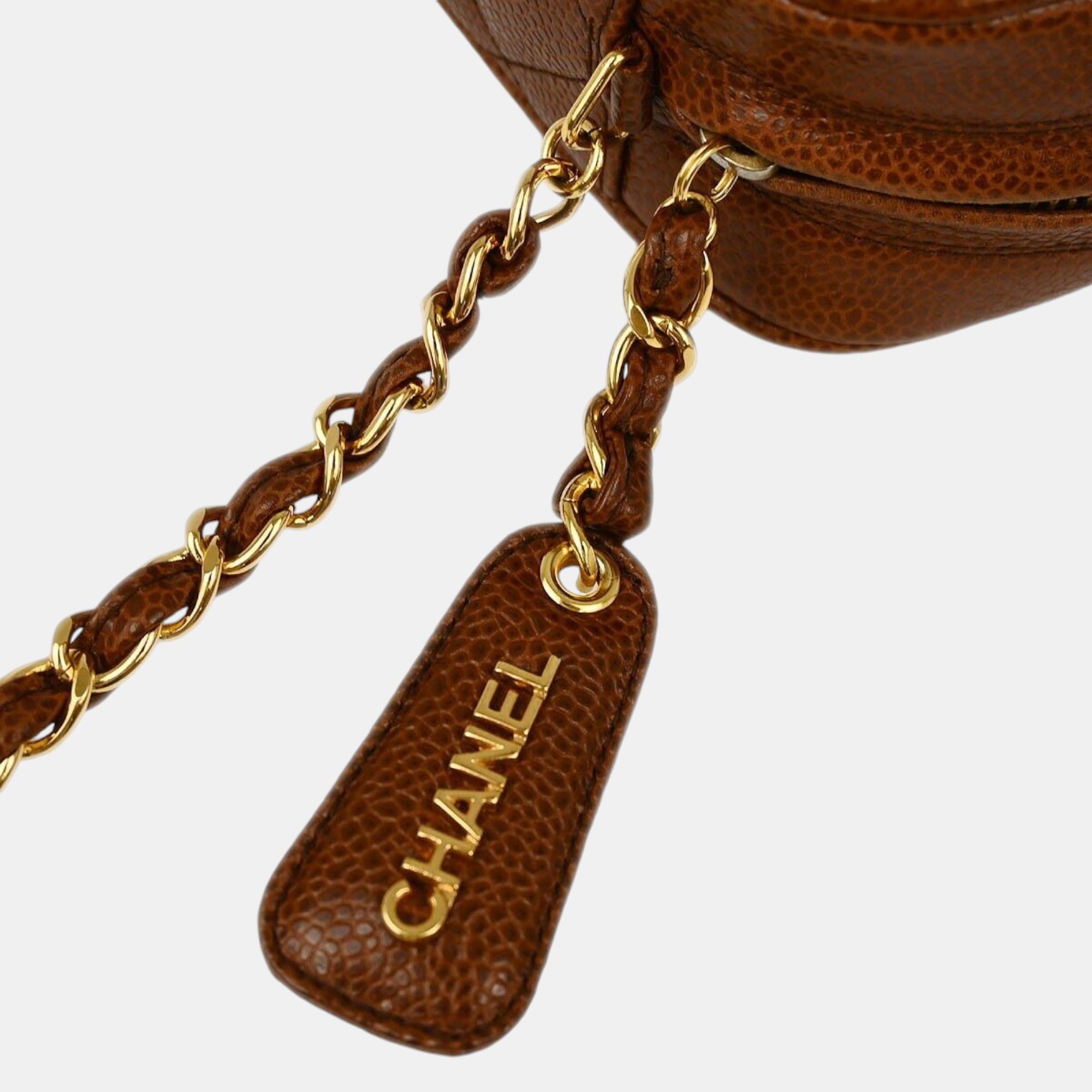 Chanel Brown Calfskin Small Camera Bag