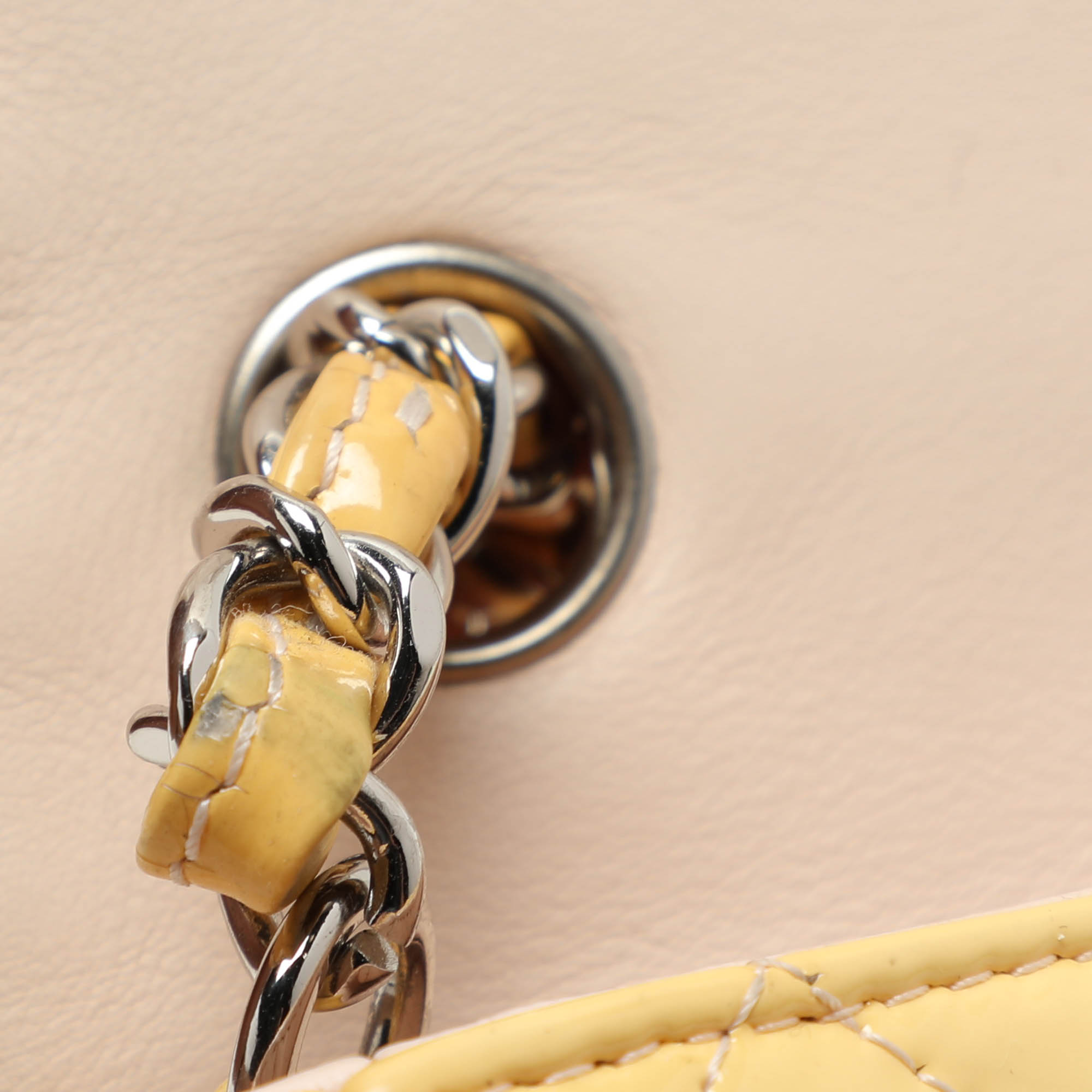 Chanel Yellow Patent Leather Mini Rectangle Classic Single Flap Bag