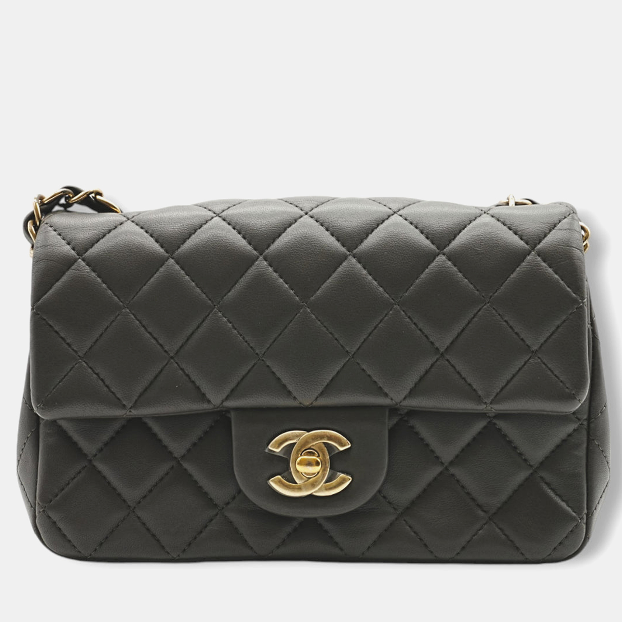 Chanel Grey Classic Flap Mini Bag