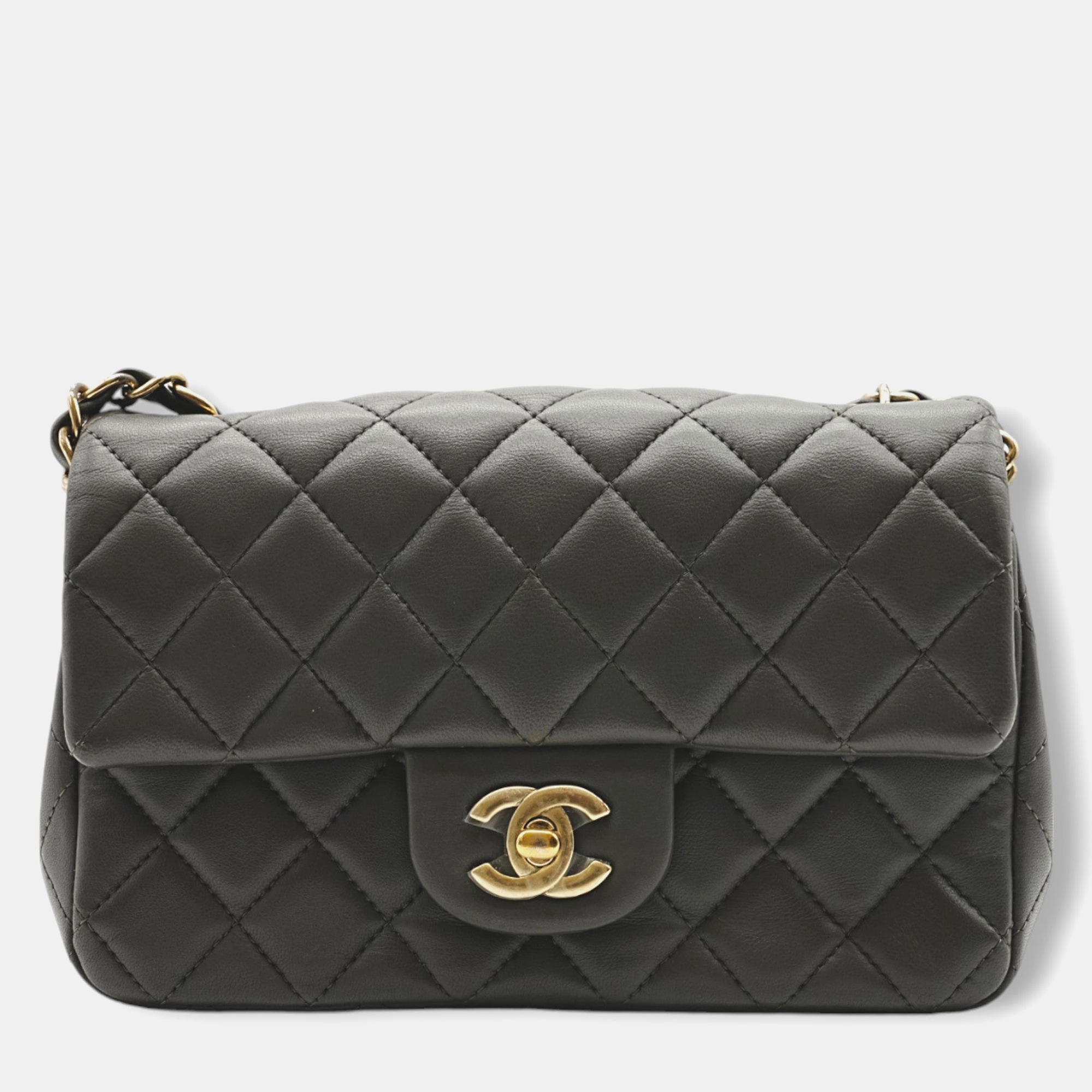 Chanel Grey Classic Flap Mini Bag