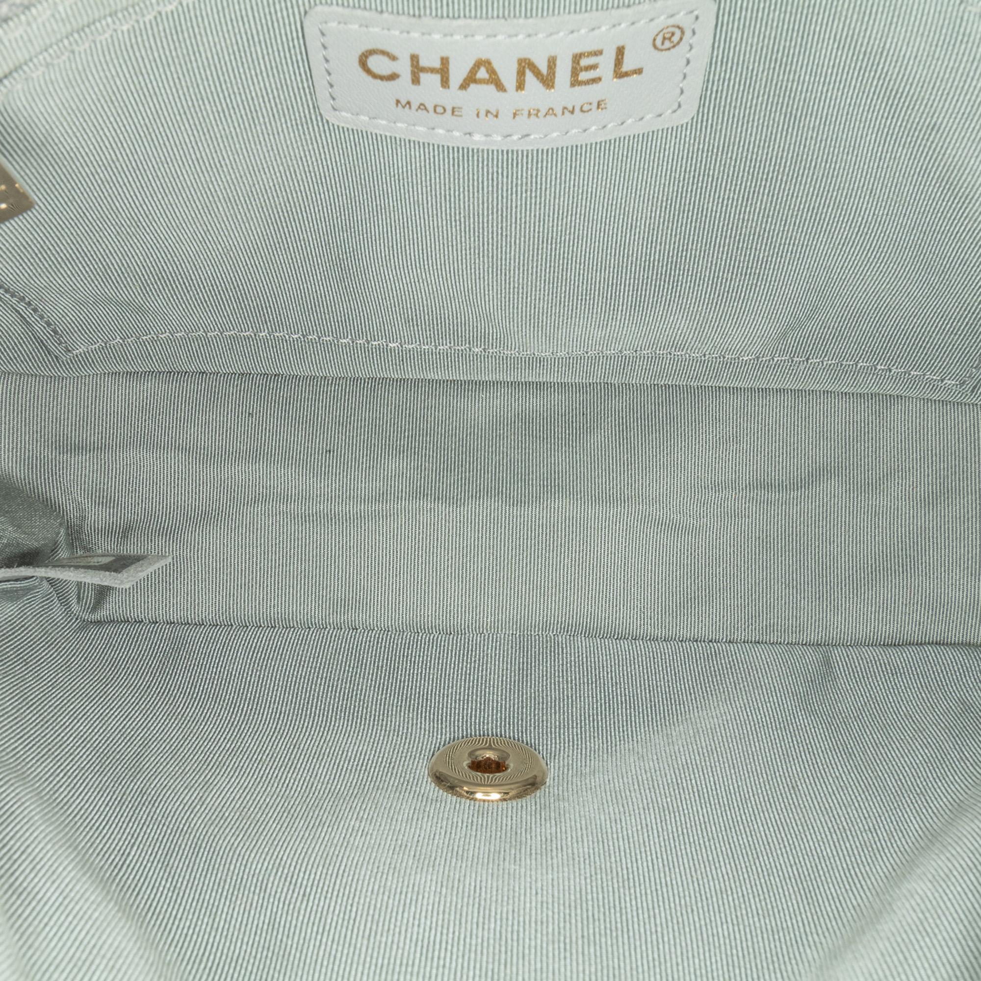 Chanel Grey Quilted Calfskin Bolero De Chanel Flap