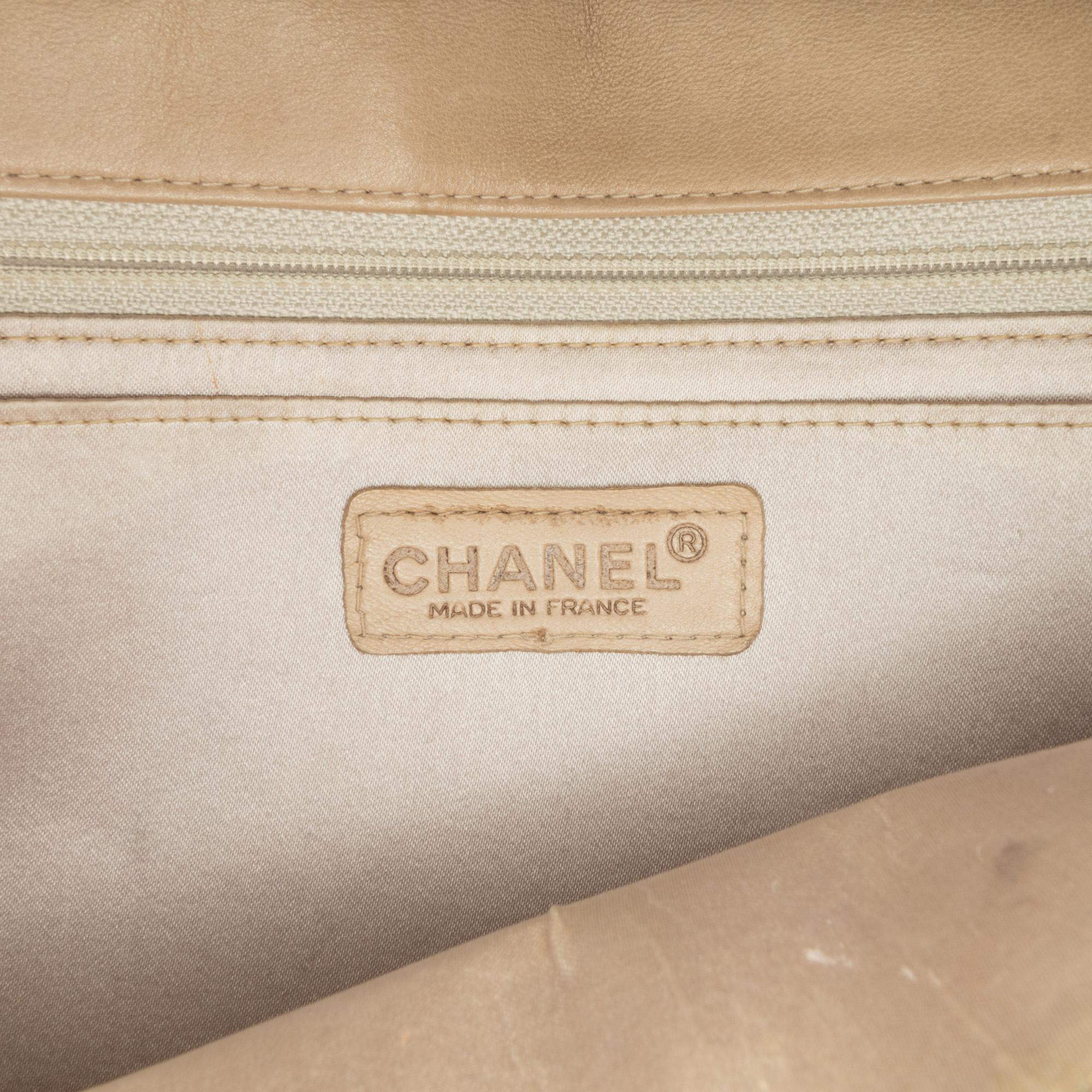 Chanel Beige/Brown Medium New Travel Line Single Flap