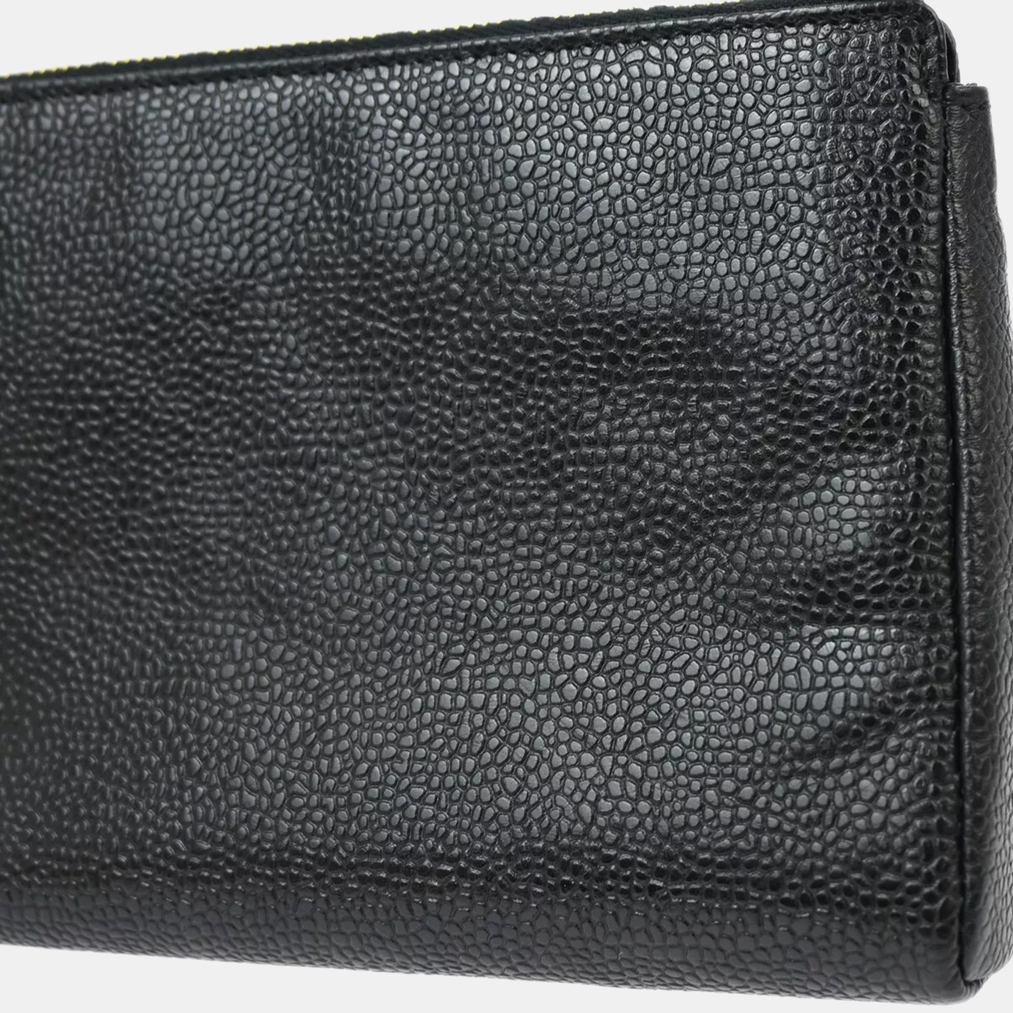 Chanel Black Calfskin Cosmetic Pouch