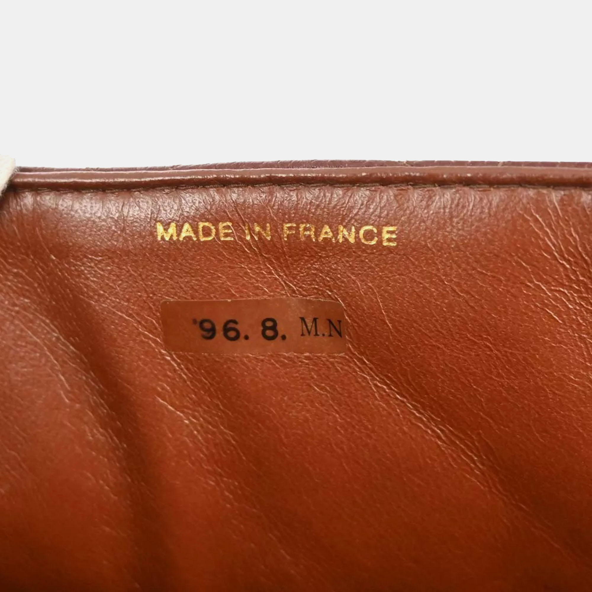 Chanel Brown Calfskin Top Handle Handbag