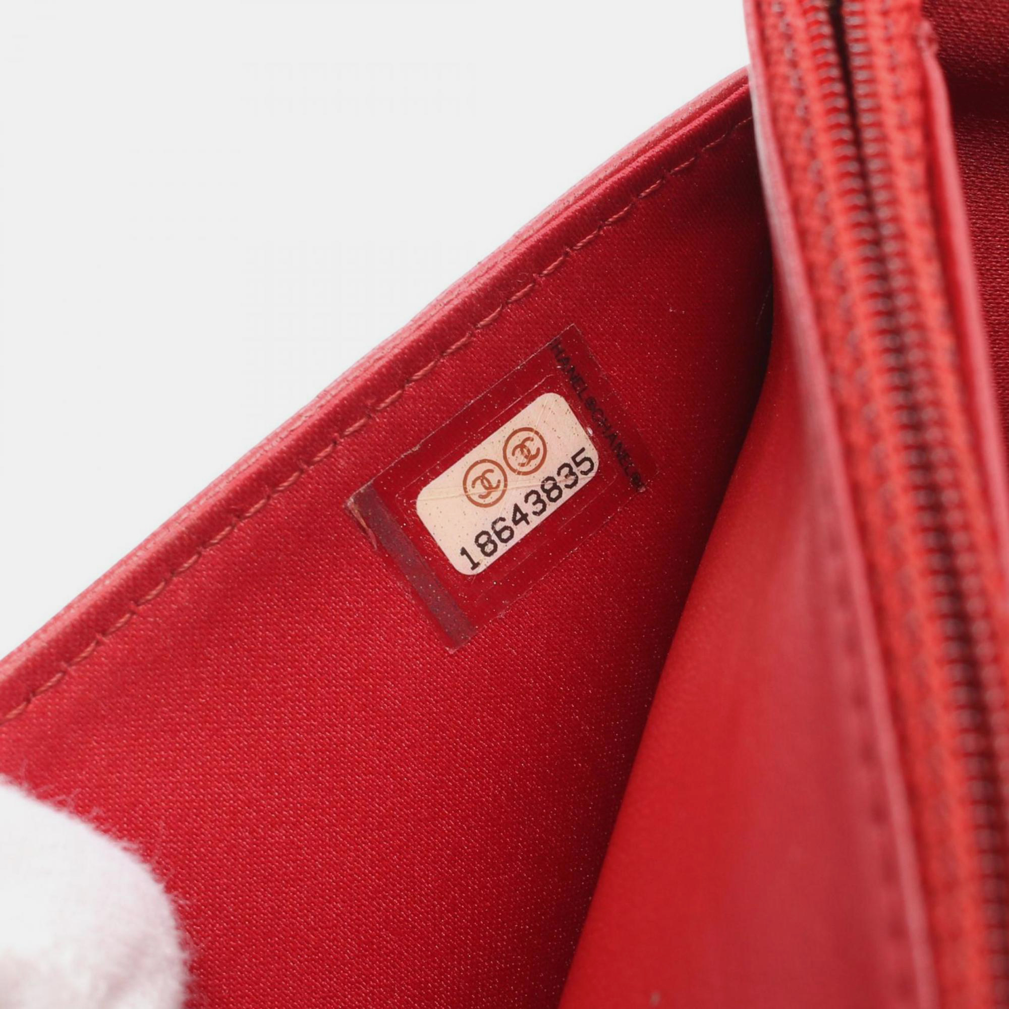 Chanel Lambskin Red Camellia Shoulder Bag