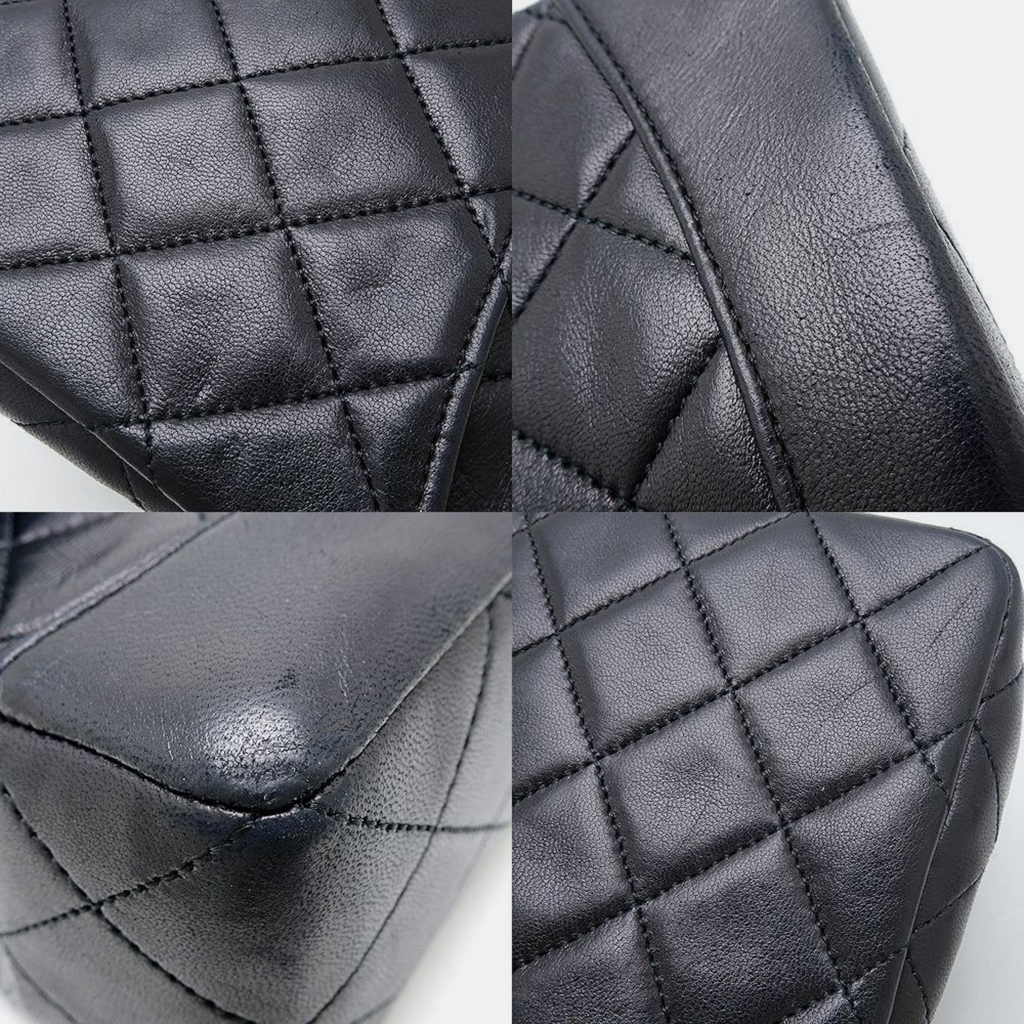 Chanel Lambskin Black Chain Shoulder Bag